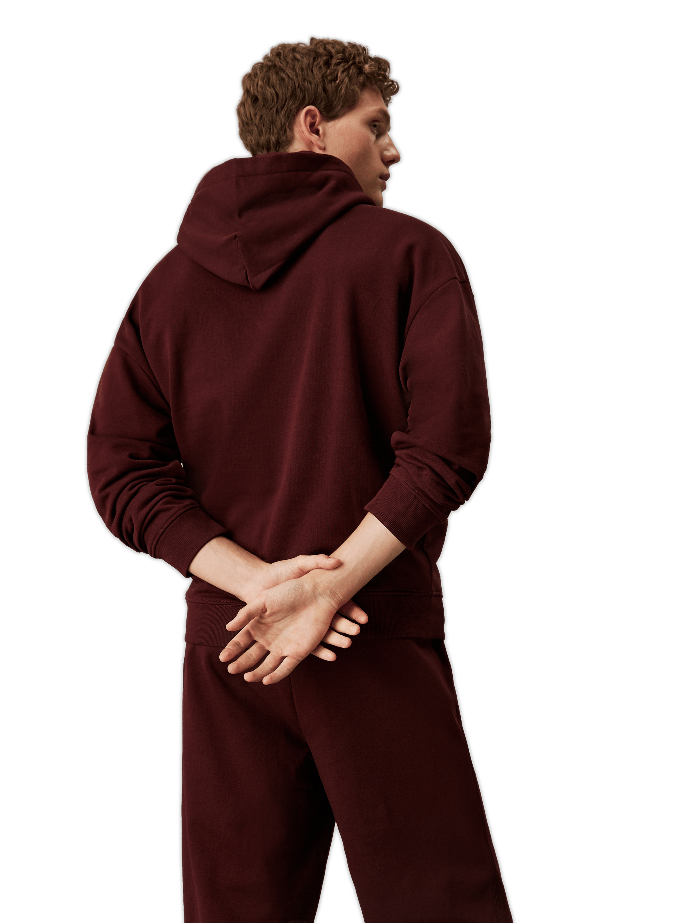 Hoodie en coton CALVIN KLEIN Red