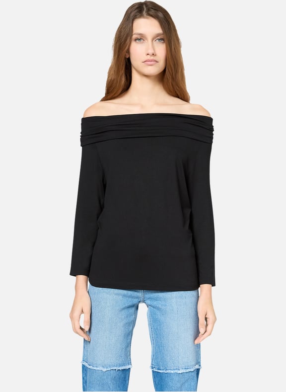 T-shirt échancré - gerardine Noir by GERARD DAREL GERARD DAREL T-shirt échancré - gerardine Noir