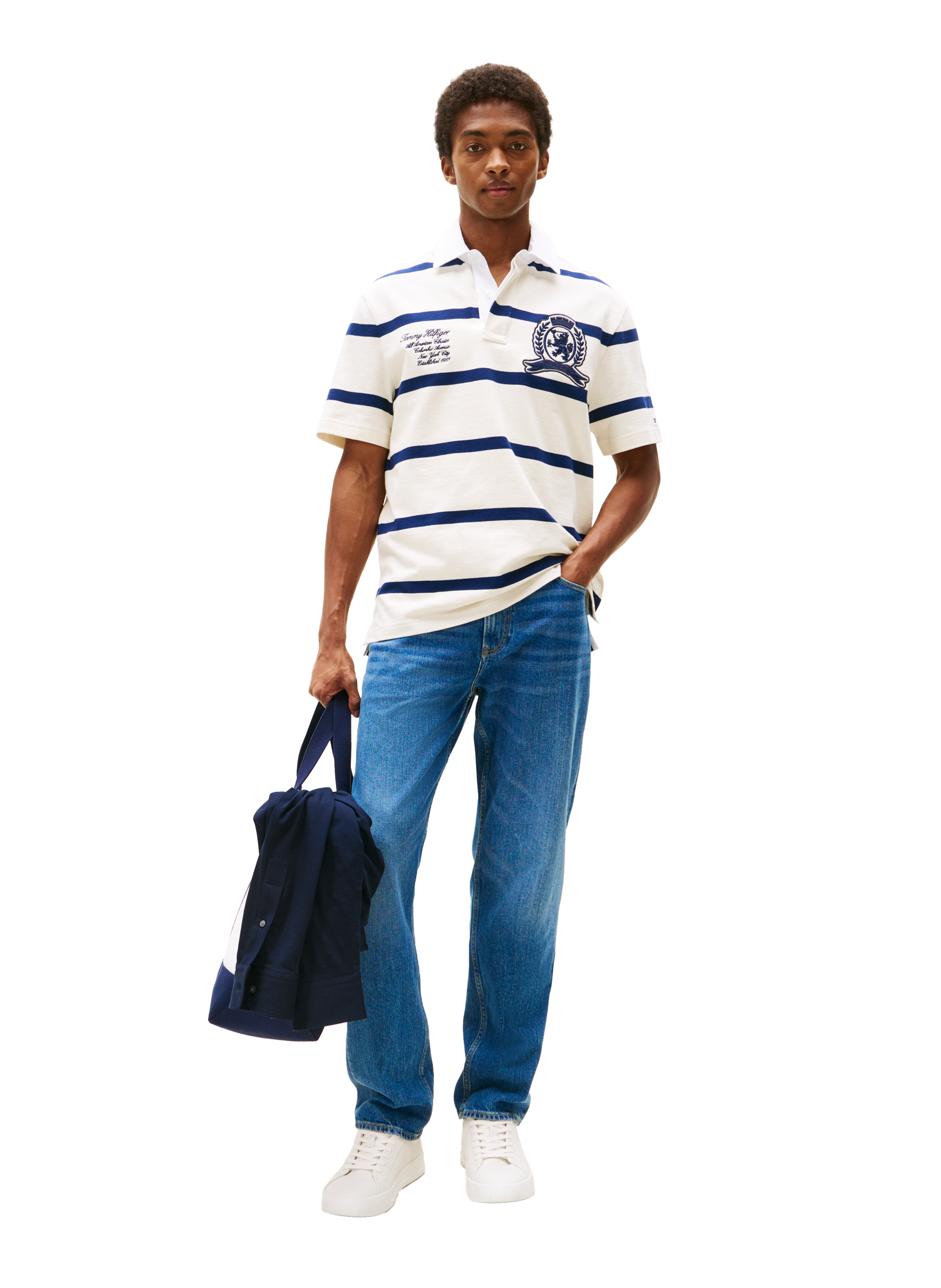 Oversized Striped Cotton Polo TOMMY HILFIGER Multicolour