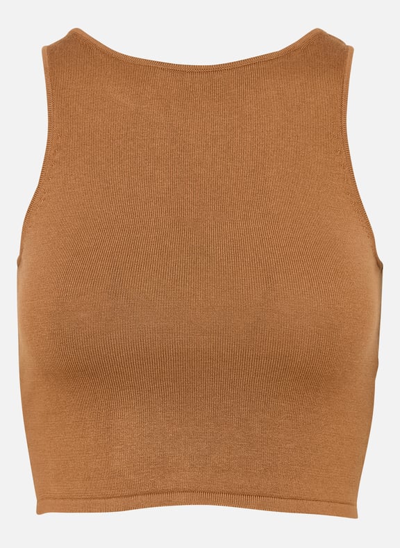 Top droit en maille jiza Marron by BA&SH BA&SH Top droit en maille jiza Marron
