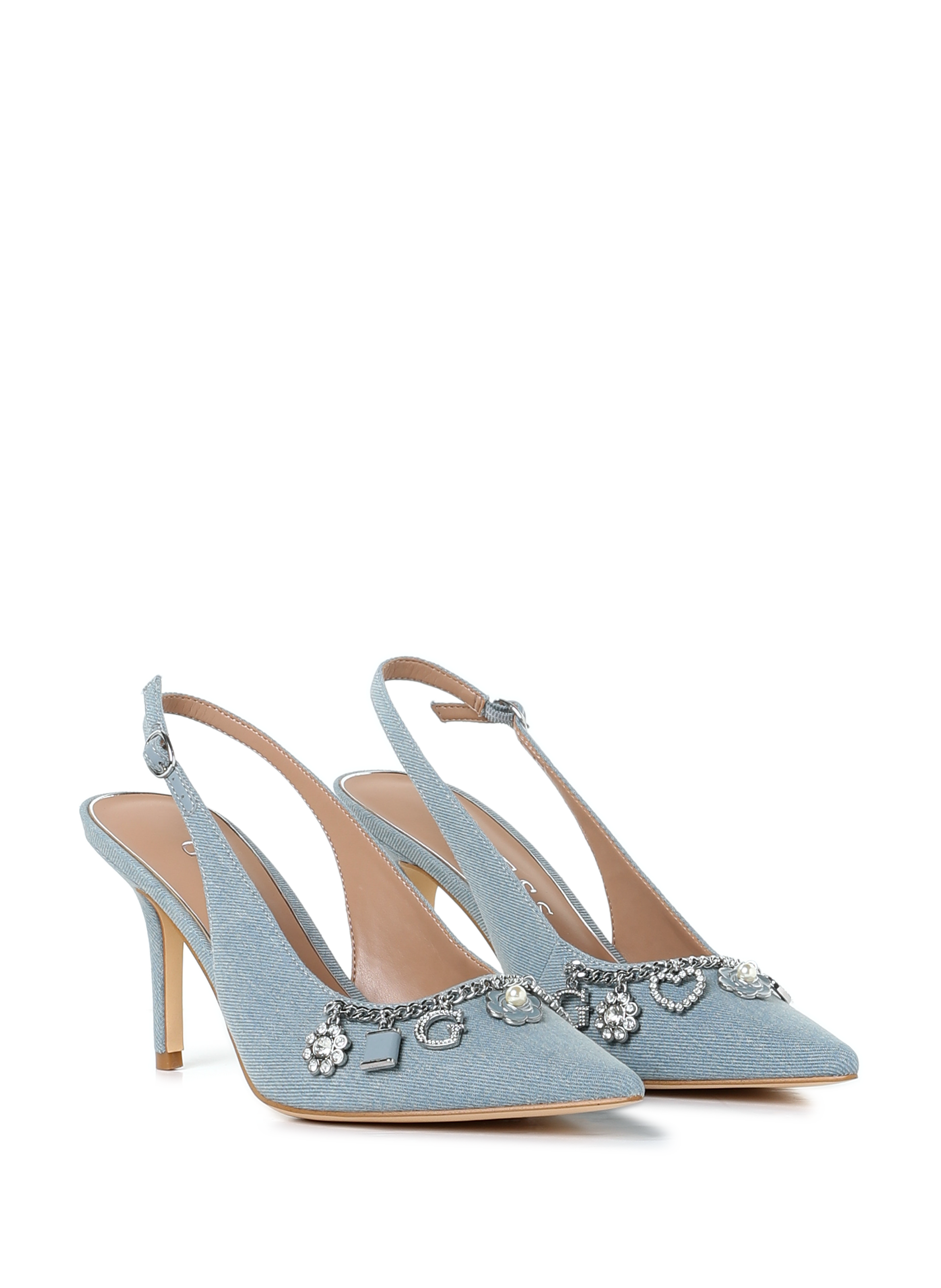 Escarpins en jean Naska GUESS Bleu