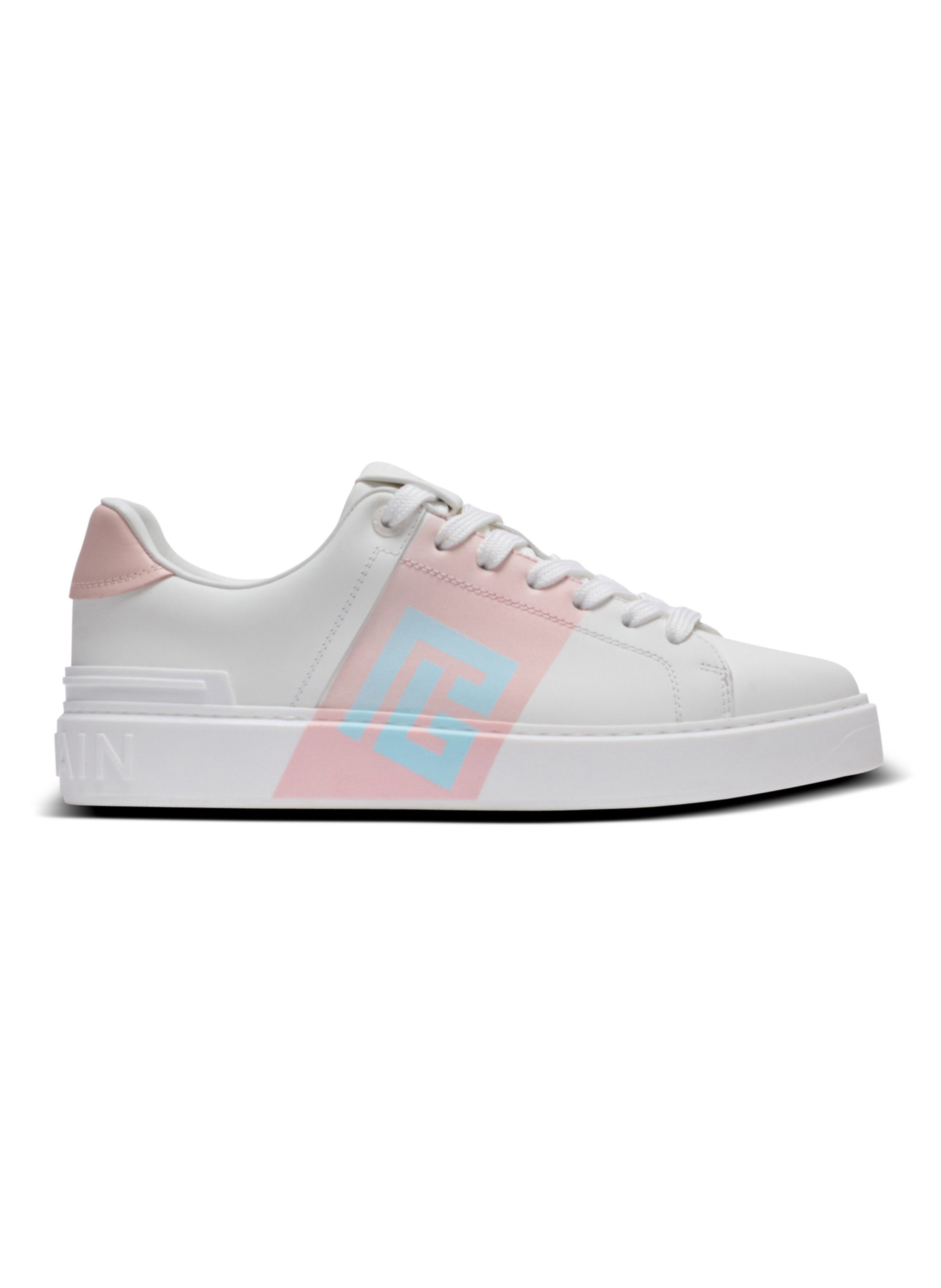 Baskets b-court en cuir de veau BALMAIN Blanc