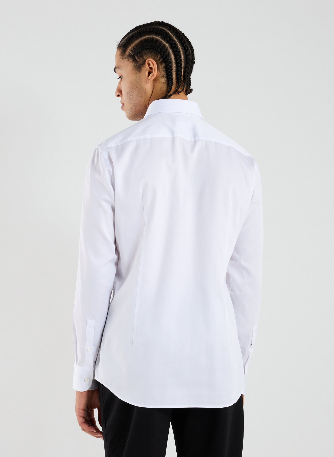Chemise slim en coton BOSS Blanc
