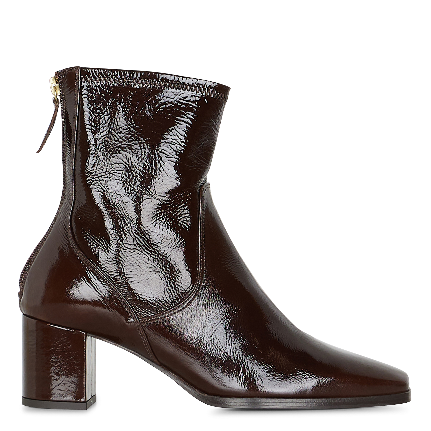 RIVECOUR Bottines à talons  en cuir n°664 Marron