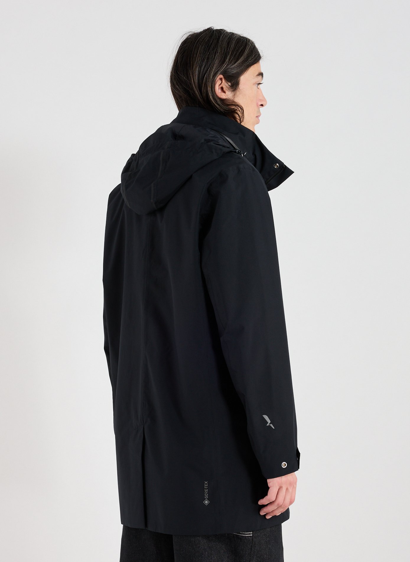 Waterproof parka with retractable hood AIGLE Black