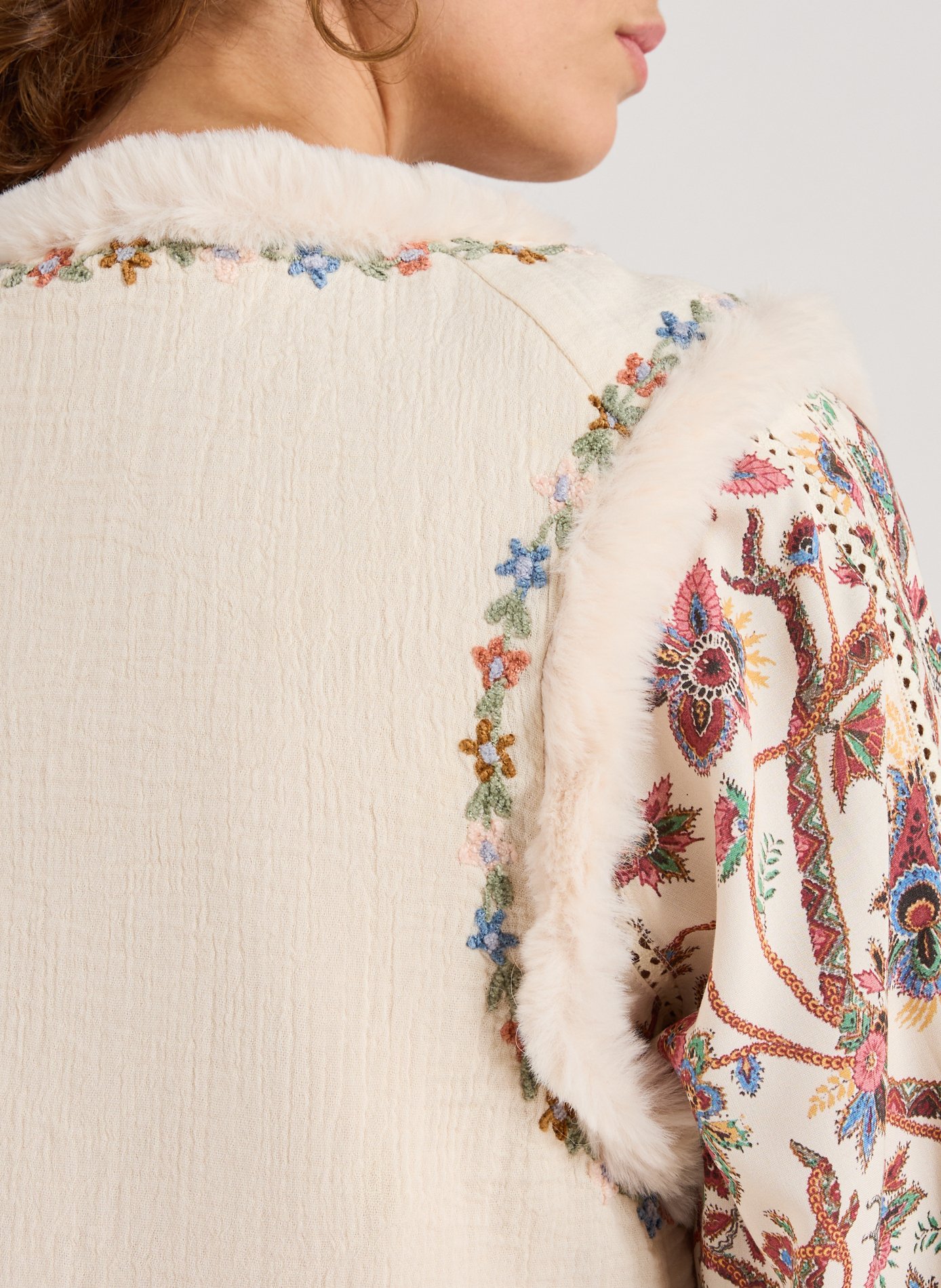 Veste sans manches réversible LOUISE MISHA Blanc