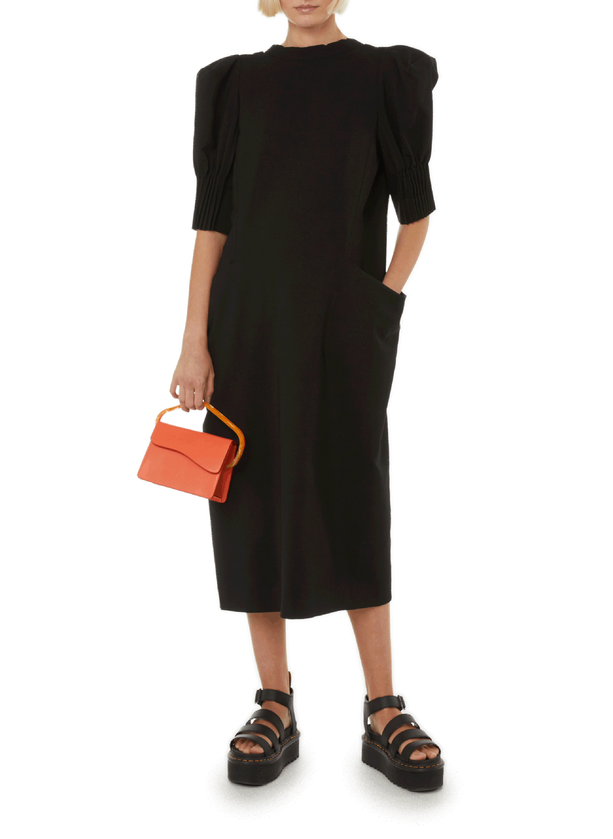 BITE STUDIOS Robe longue en laine Noir