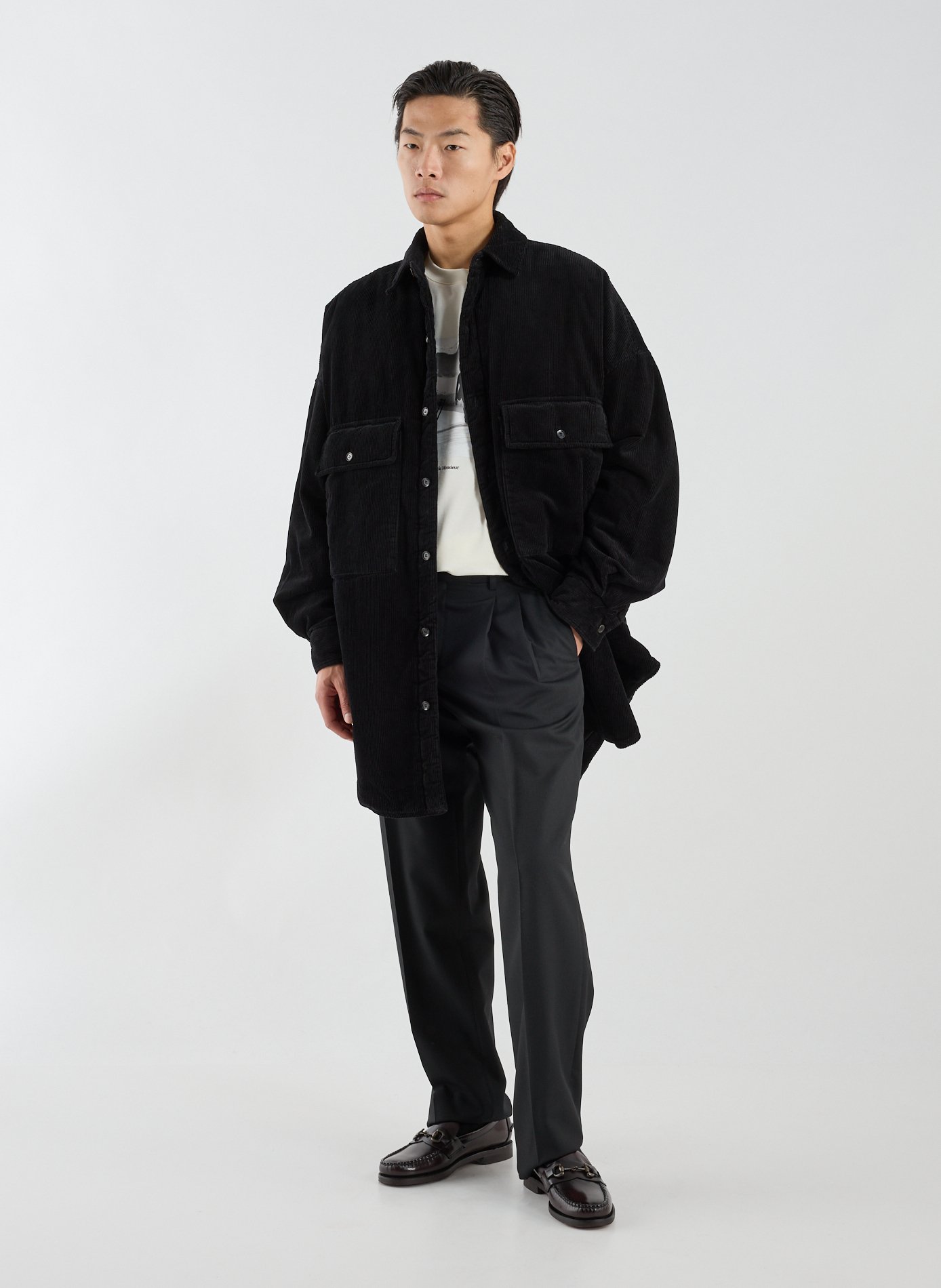 Oversized jacket with classic collar in cotton MERELY MADE Beige