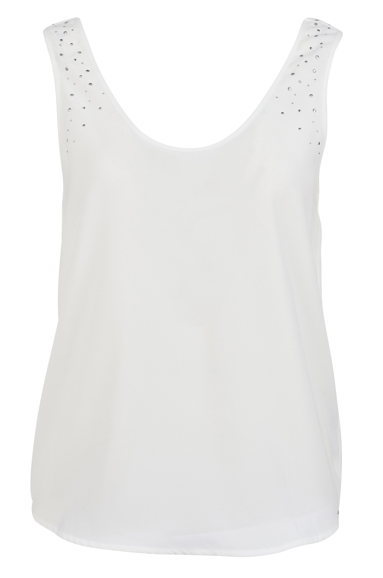 Top col rond à clous IKKS Blanc