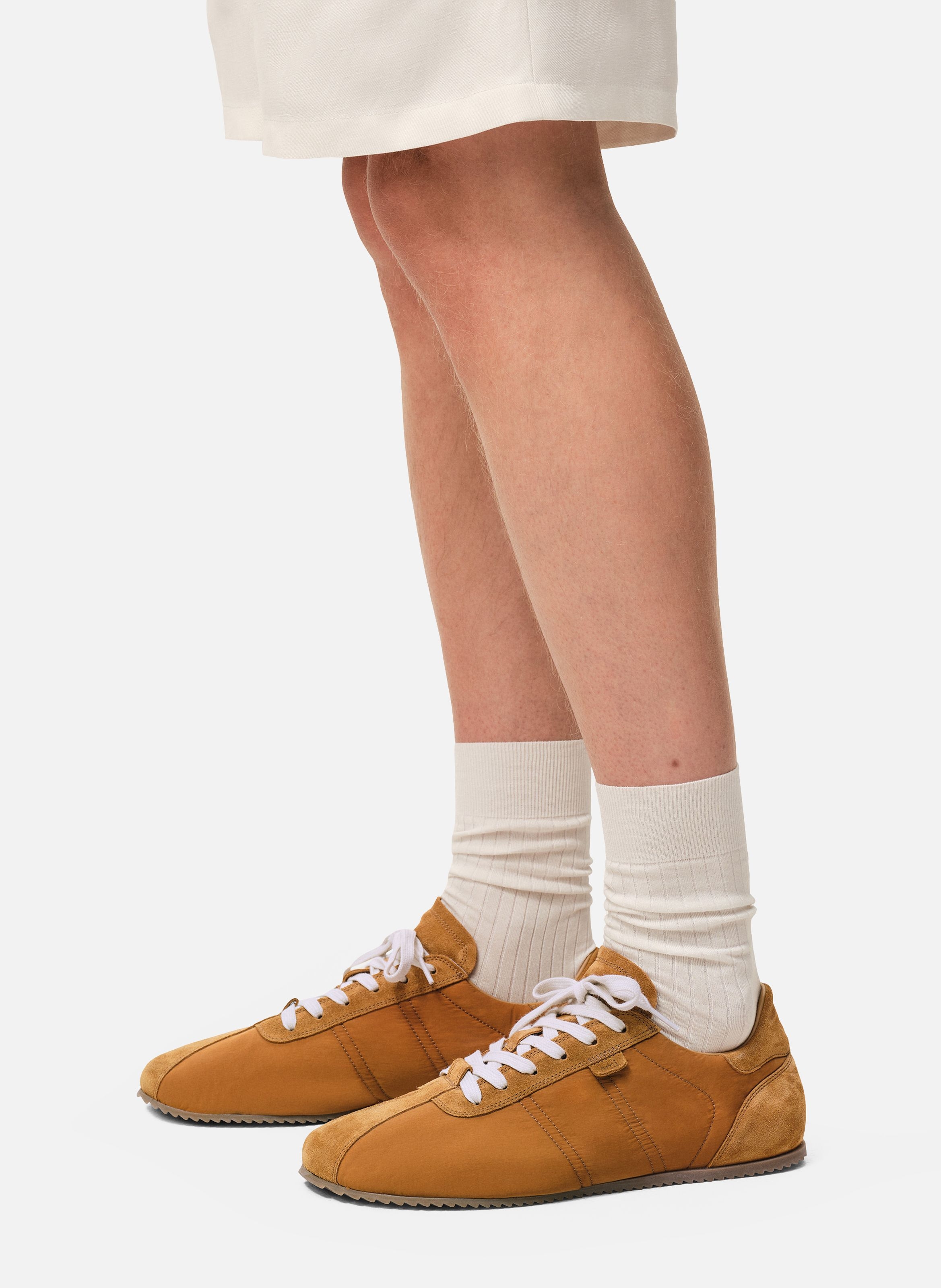 Sneakers soft unisexes en nylon AMI PARIS Marron