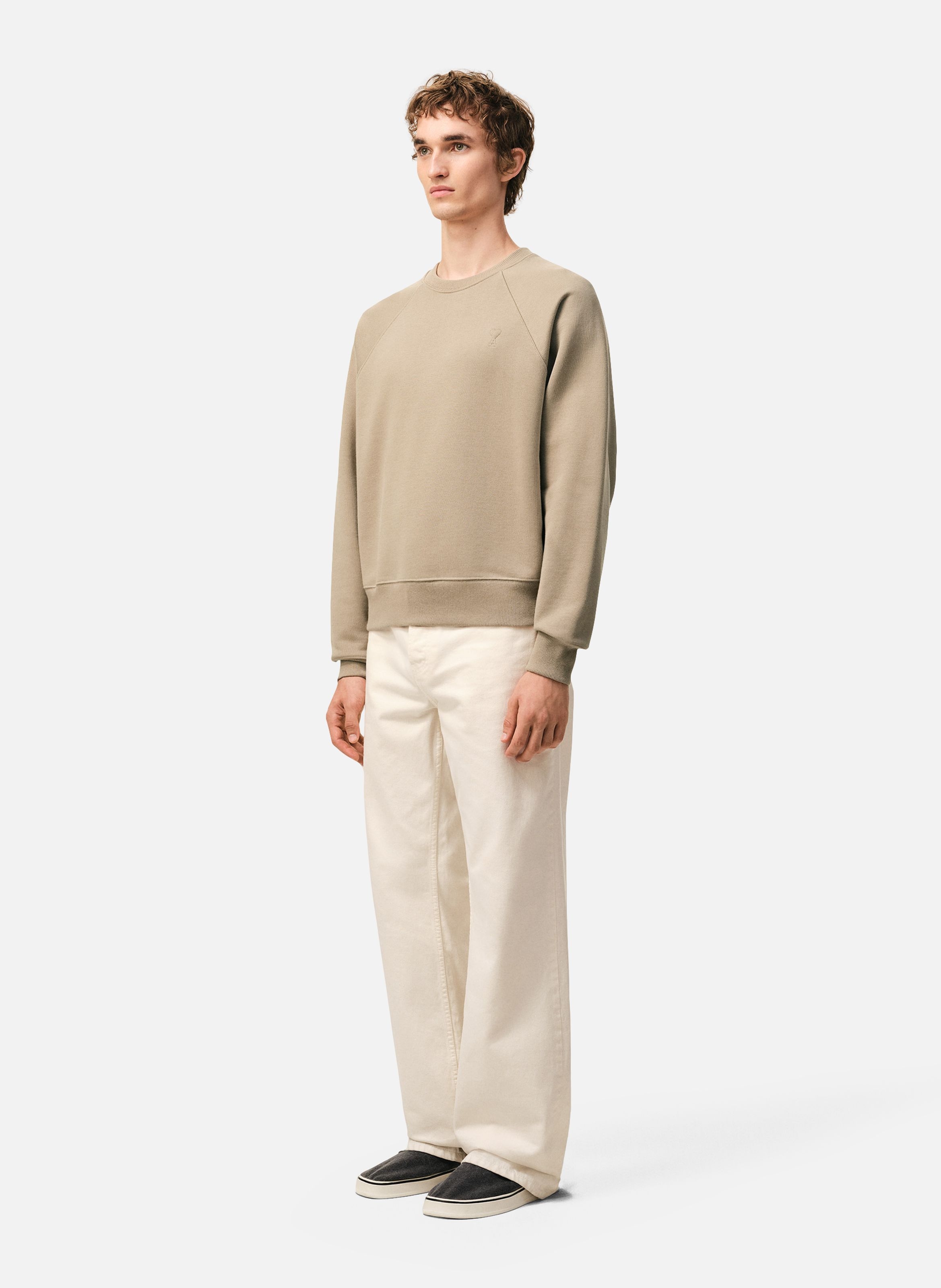 Sweatshirt Ami De Coeur En Coton unisexe AMI PARIS Beige