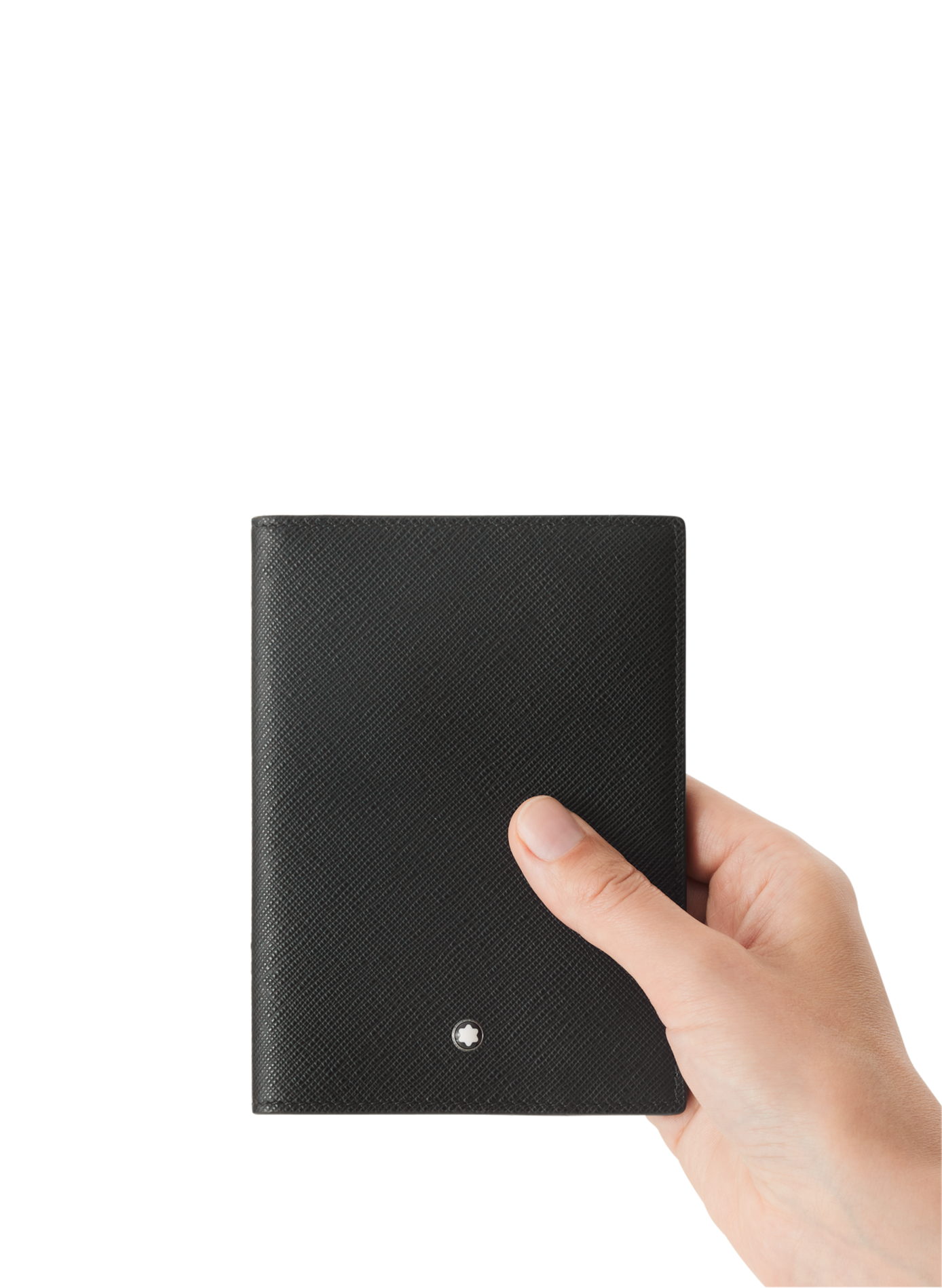 Textured leather passport holder MONTBLANC Black