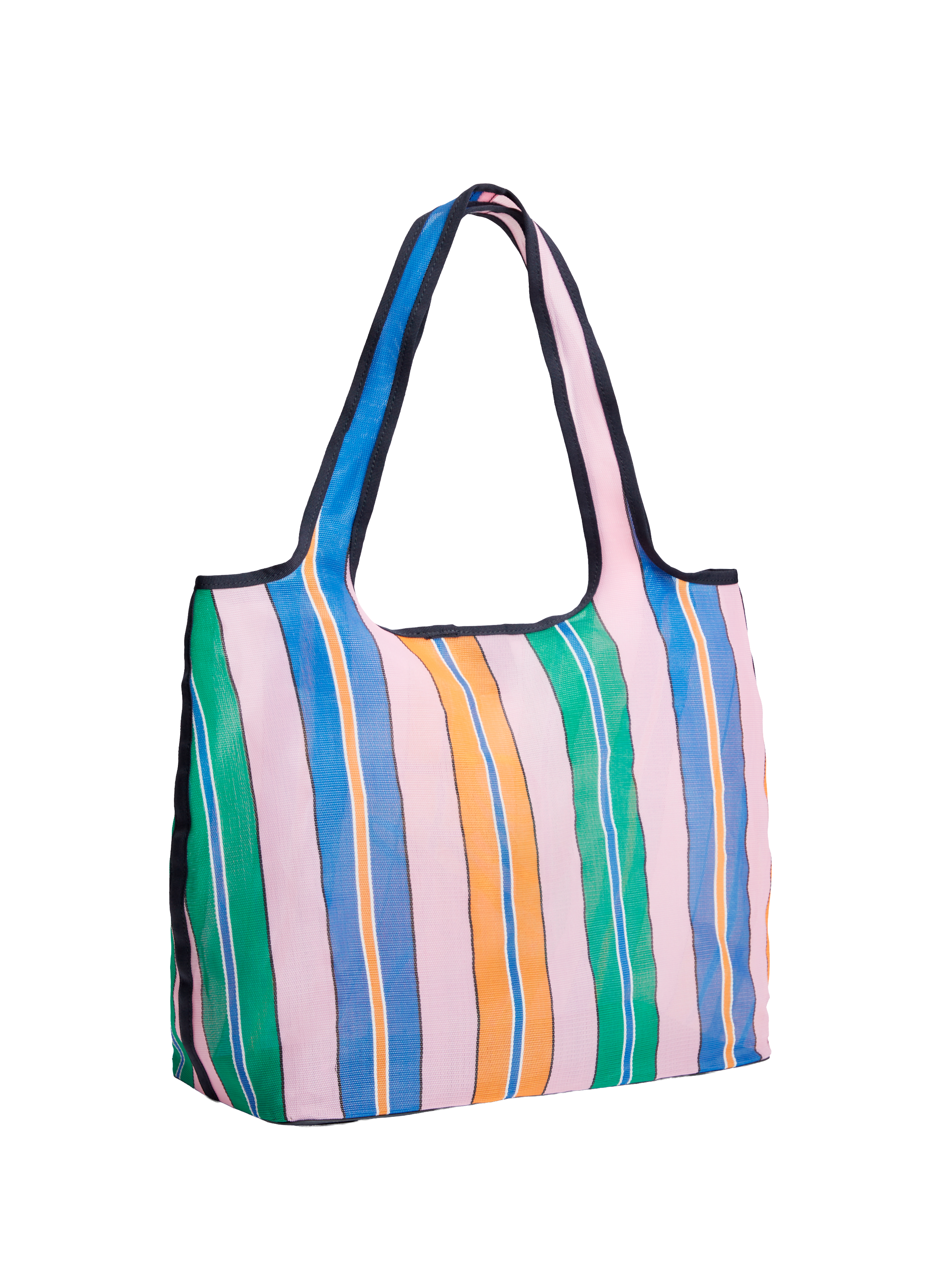 Sac cabas rayé à logo brodé TOMMY HILFIGER Rose