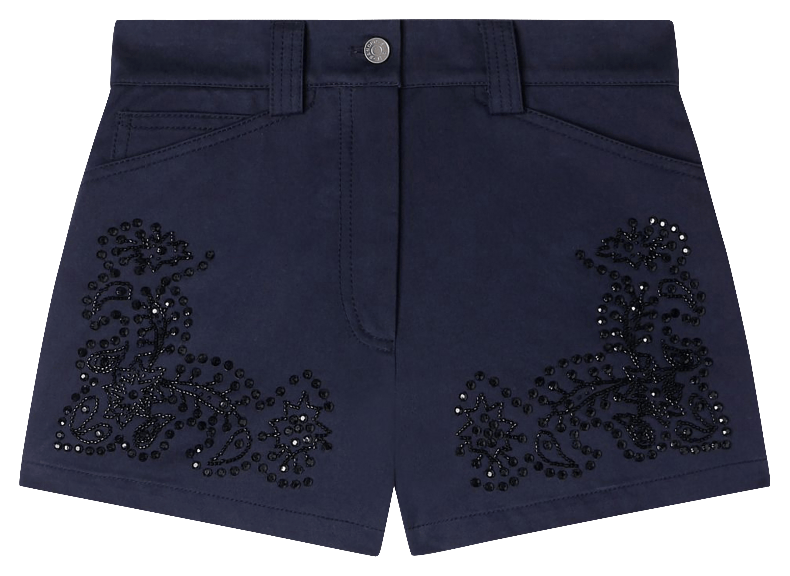 Short droit brodé SANDRO Bleu