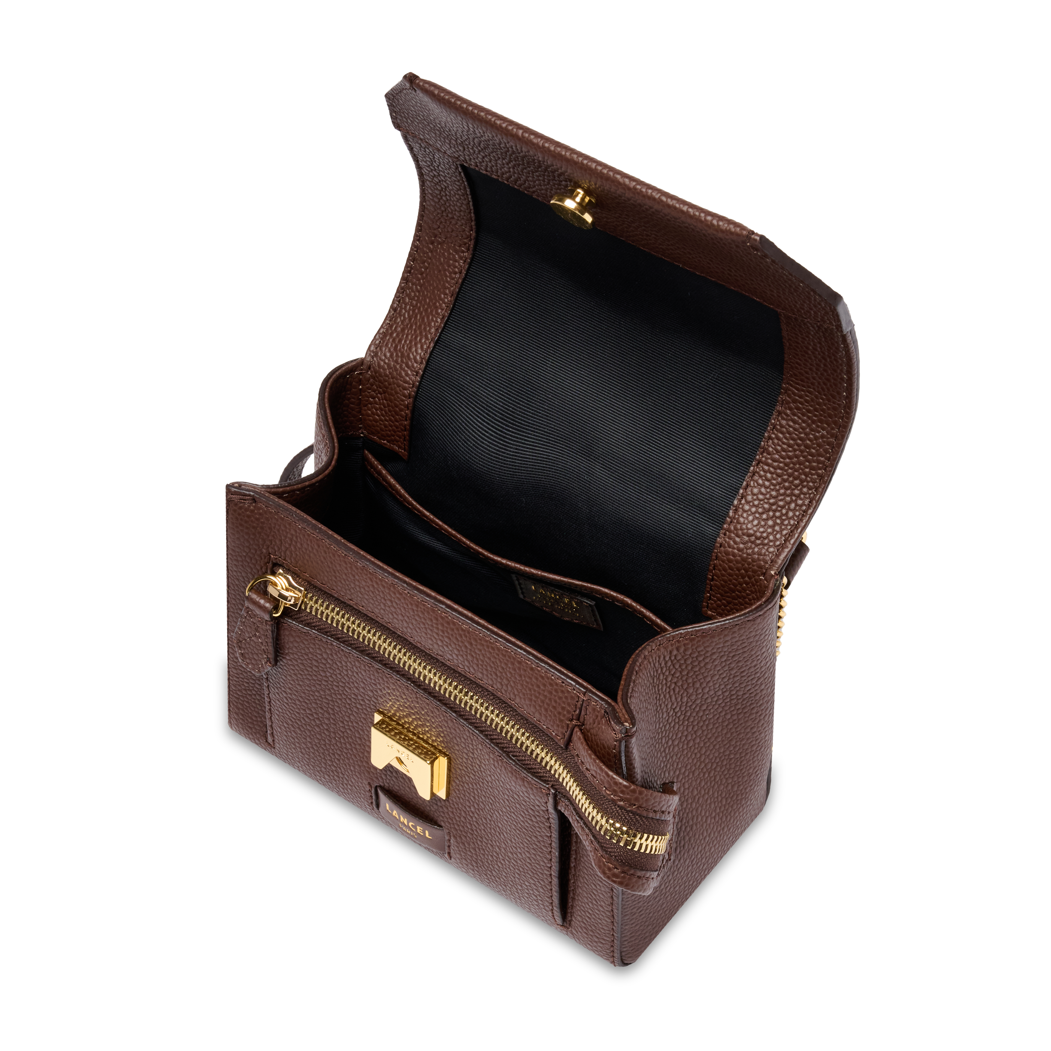 Sac rabat s ninon de lancel en cuir Violet