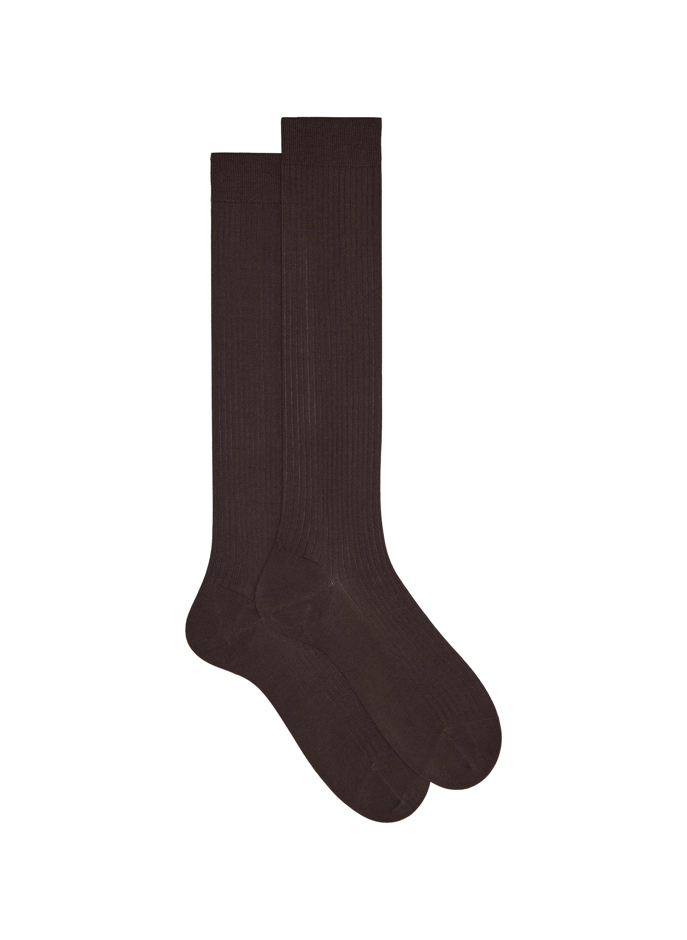 Chaussettes hautes côtelées en coton DORÉ DORÉ Marron