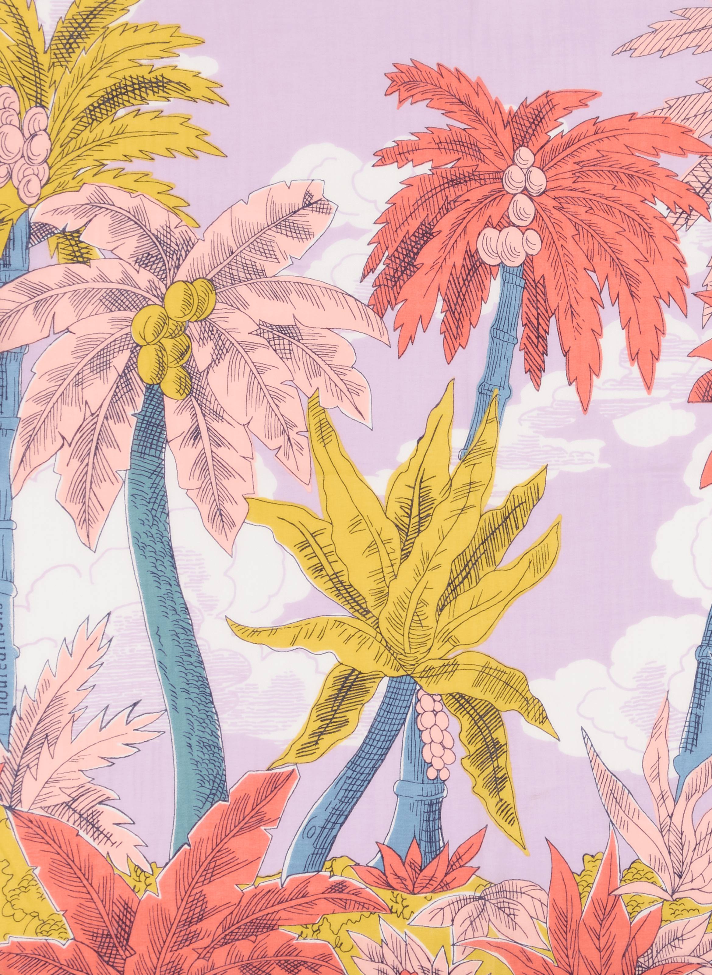 Printed cotton scarf INOUITOOSH Purple