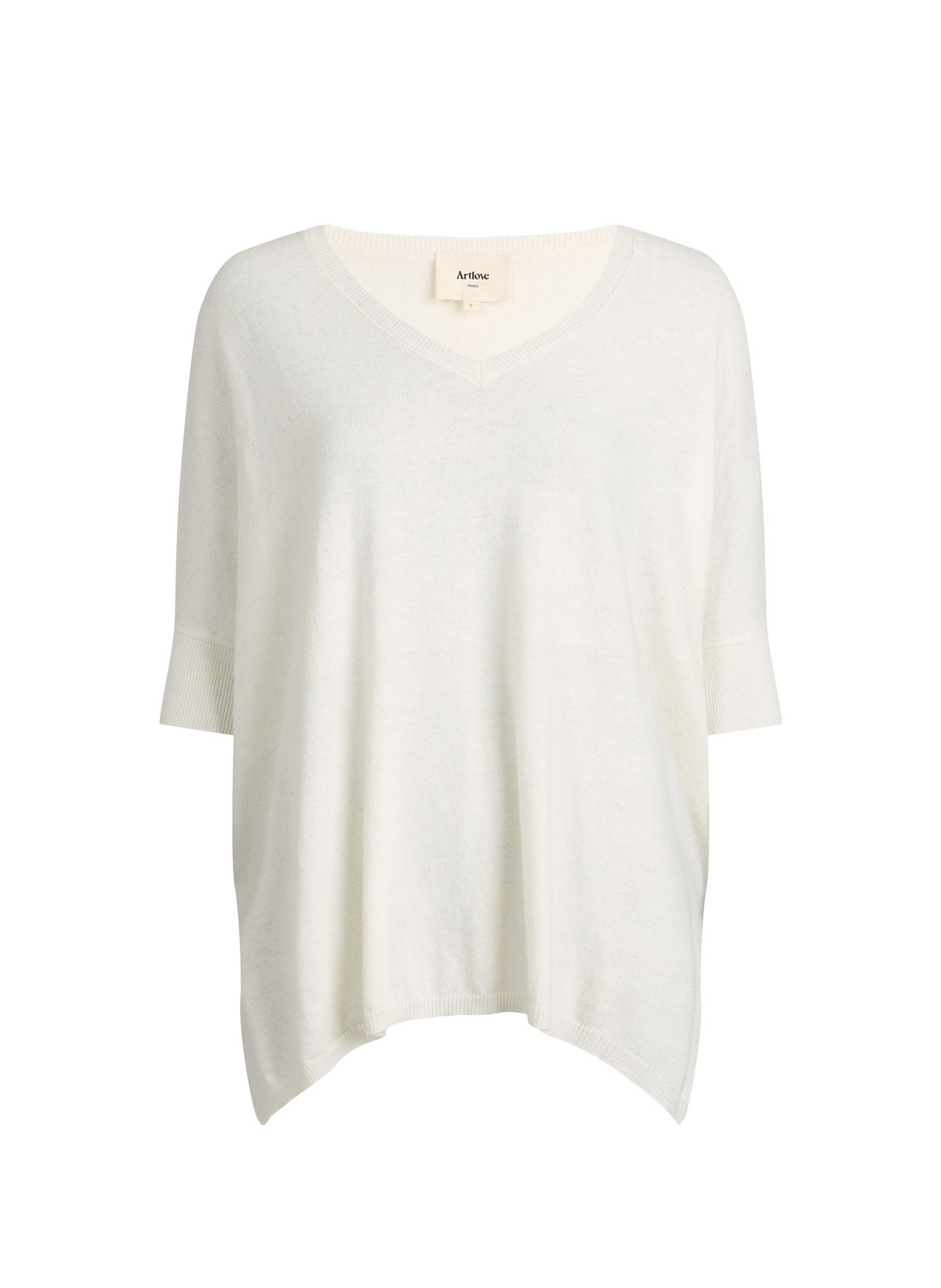 V-neck short-sleeve sweater ARTLOVE Beige