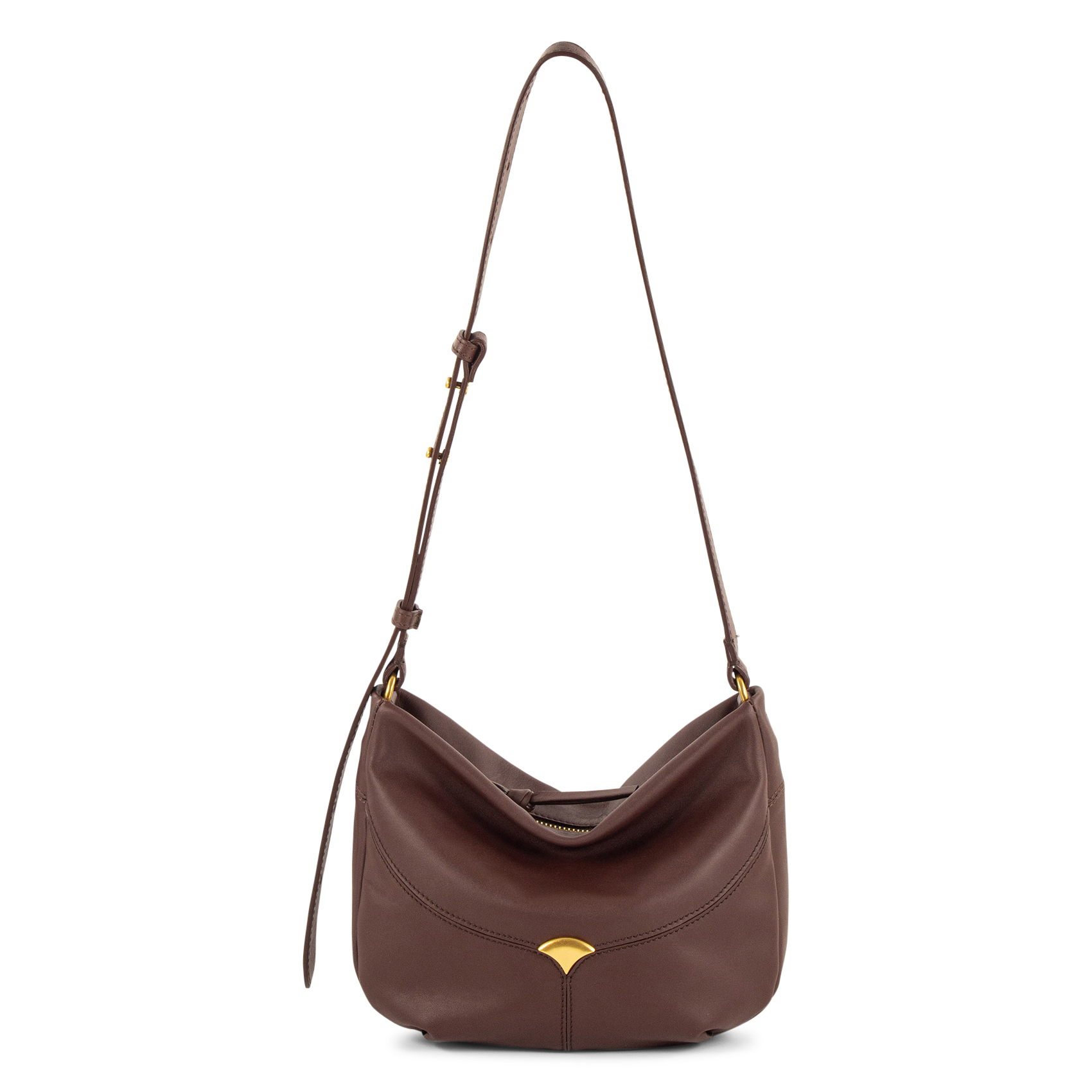 Sac porté épaule en cuir divilio small SESSUN Marron