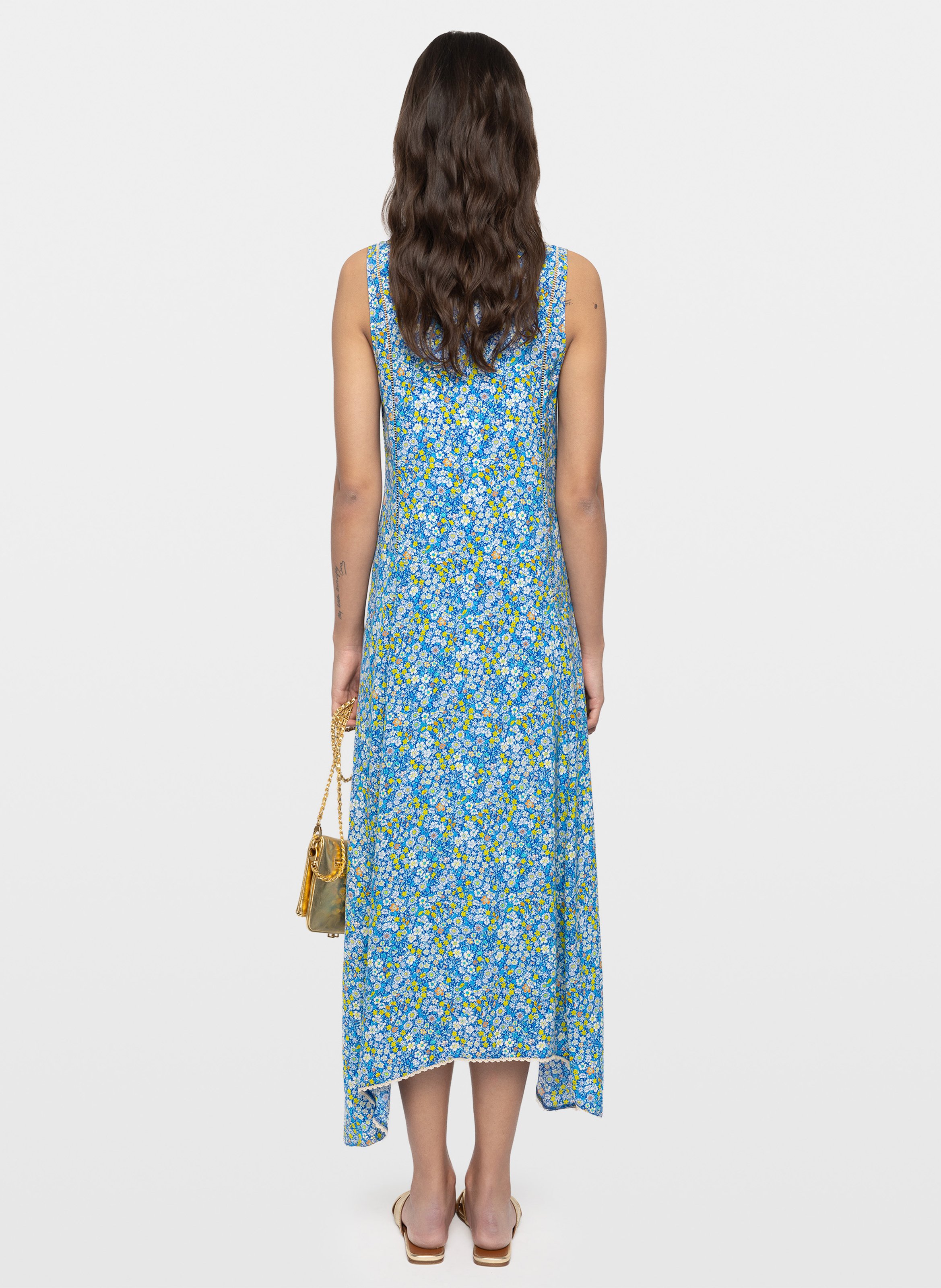 Robe midi col v rerol ZADIG&VOLTAIRE Jaune