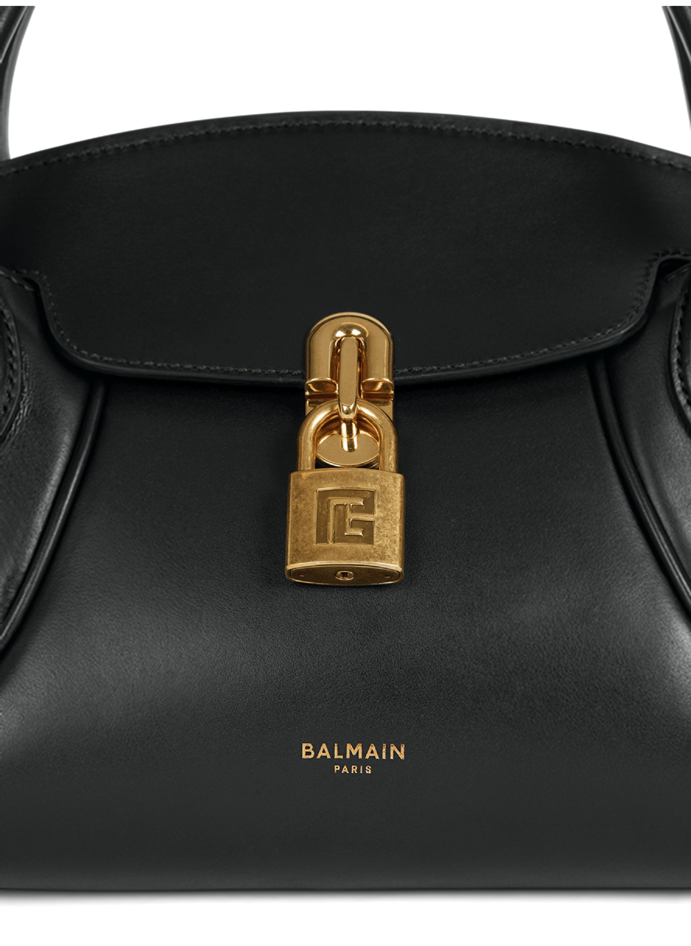 Sac pulse day small en cuir lisse BALMAIN Noir