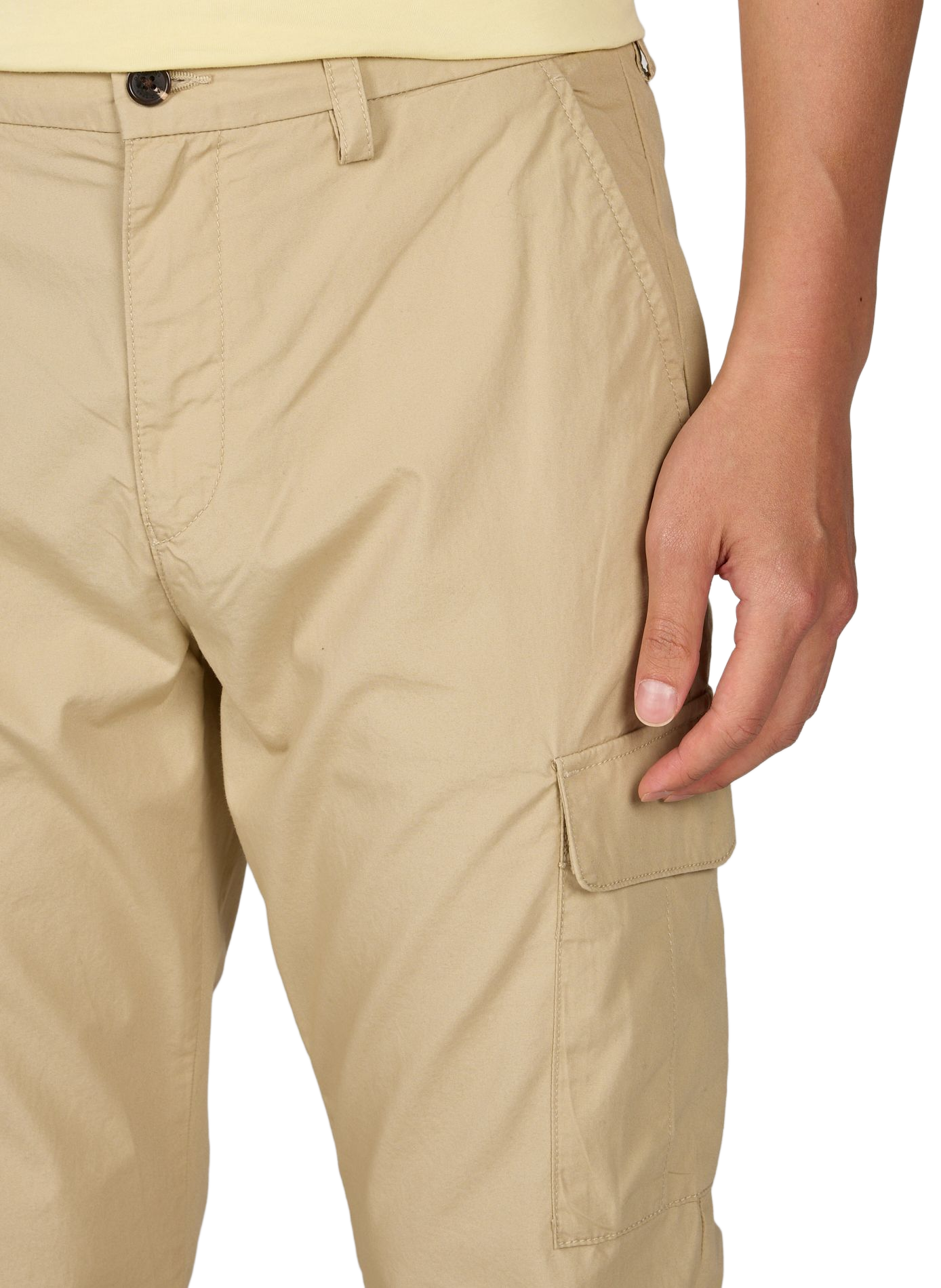 Pantalon droit cargo en coton léger GANT Beige
