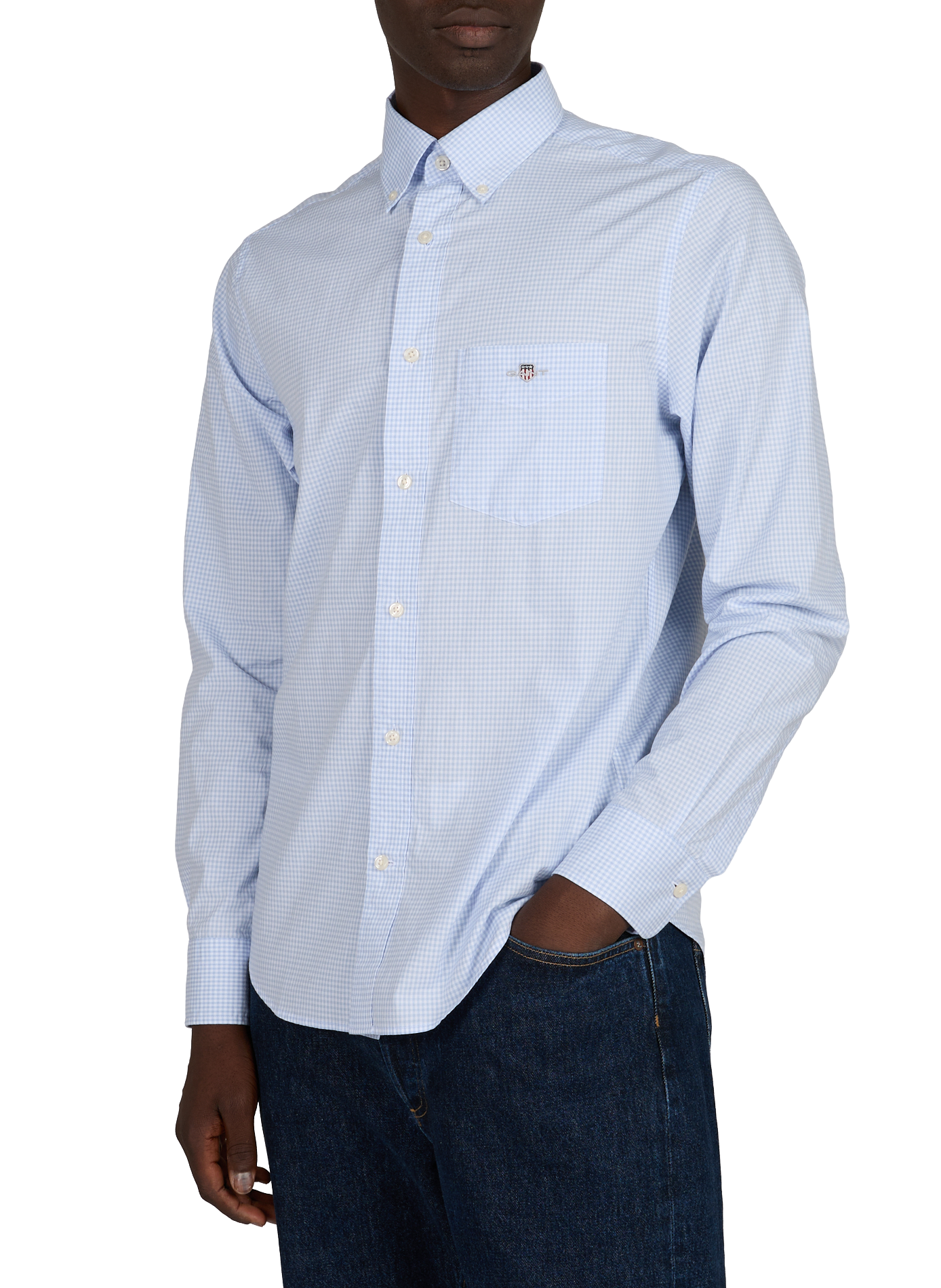 Classic collar checkered shirt GANT Blue