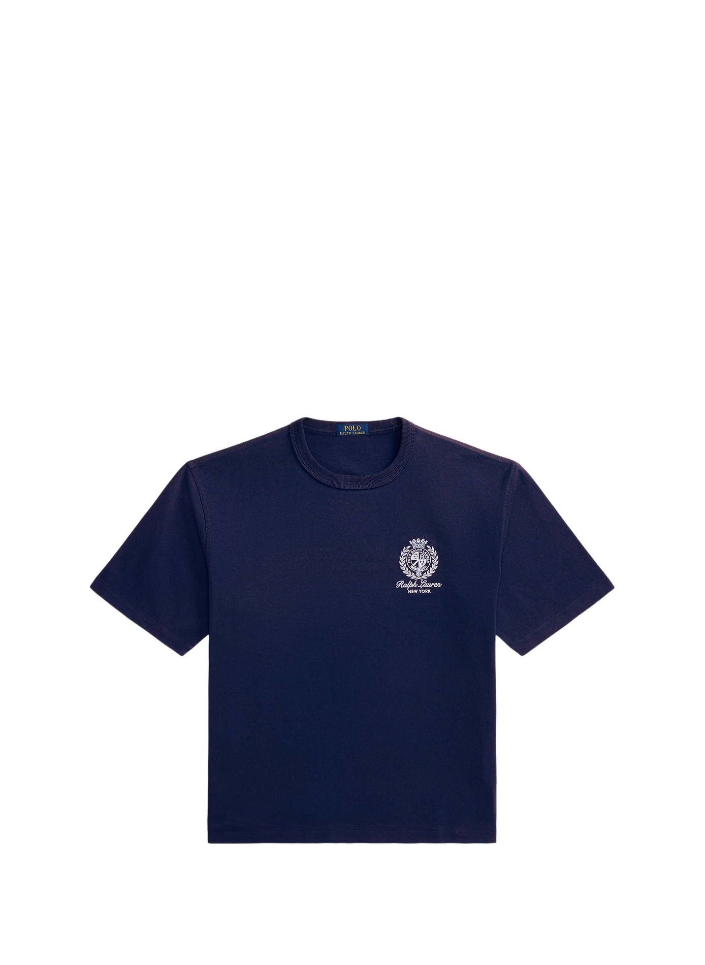 T-shirt droit à logo en coton POLO RALPH LAUREN Bleu
