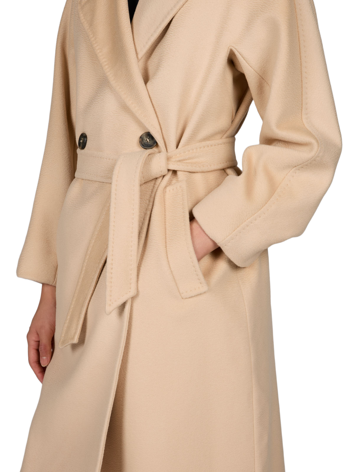 Gerader Mantel aus reiner Schurwolle MAX MARA WEEK END Beige
