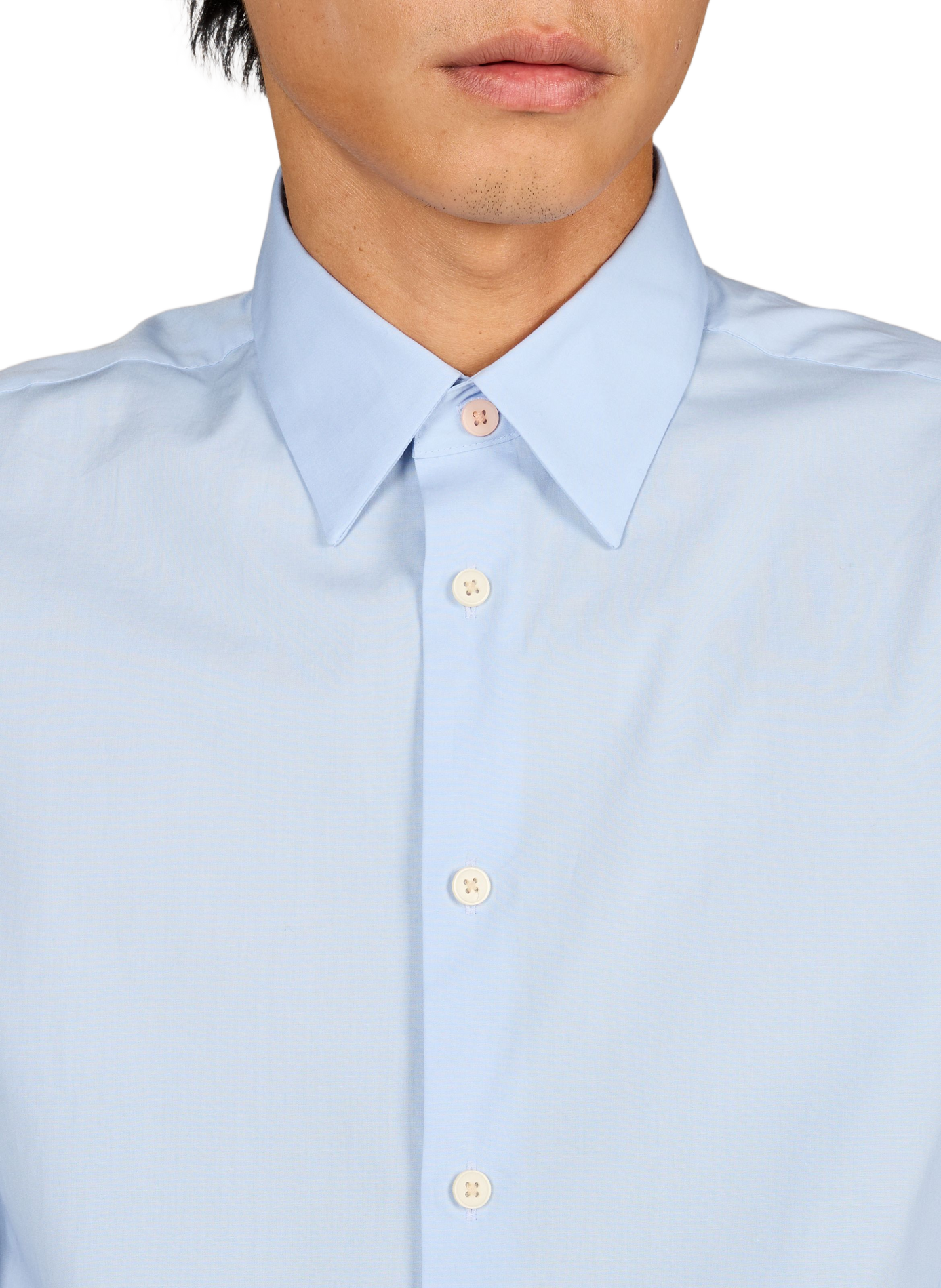 Straight cotton-blend shirt PAUL SMITH Blue