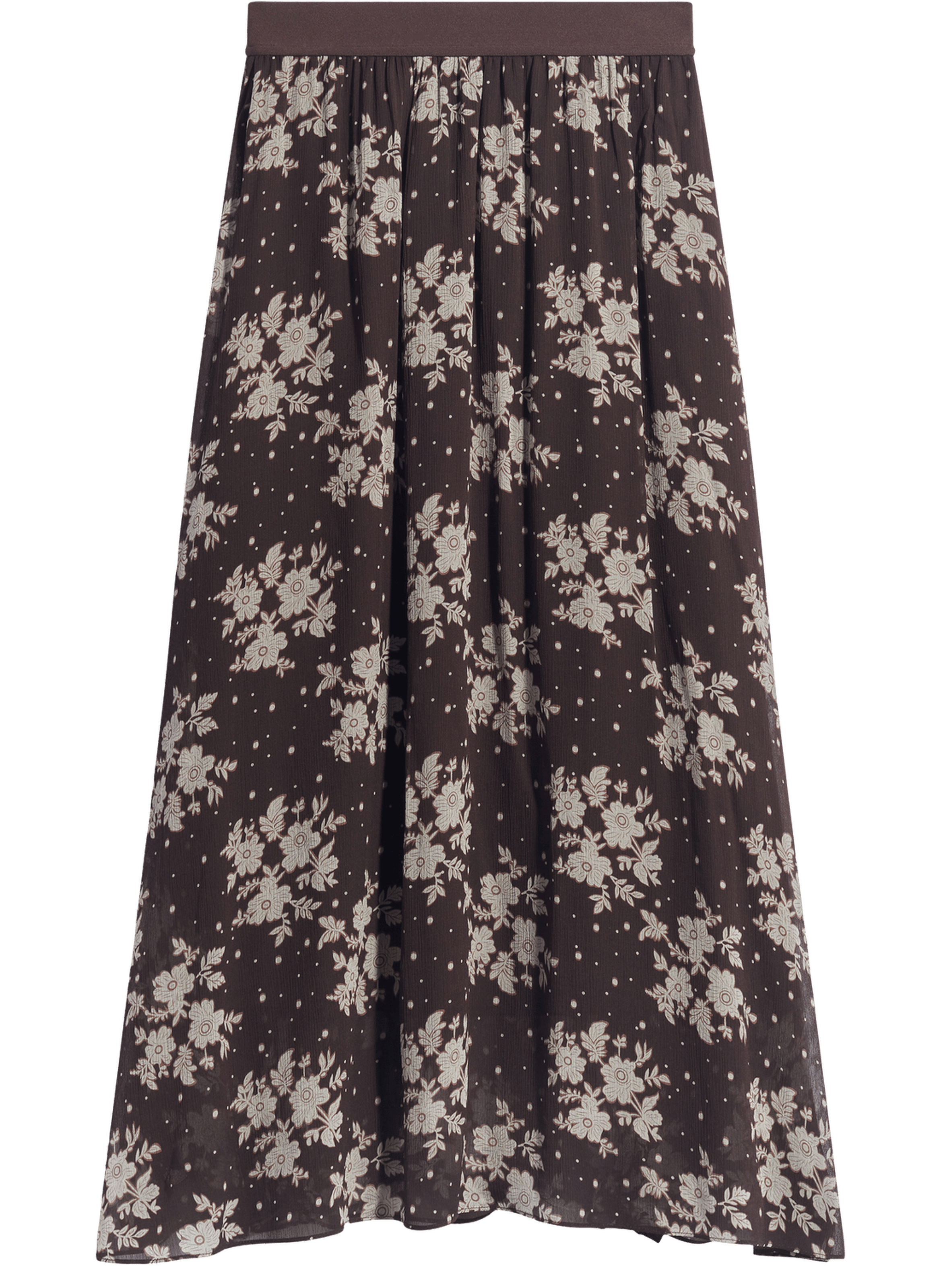 Jupe en mousseline imprimée - tessy GERARD DAREL Marron