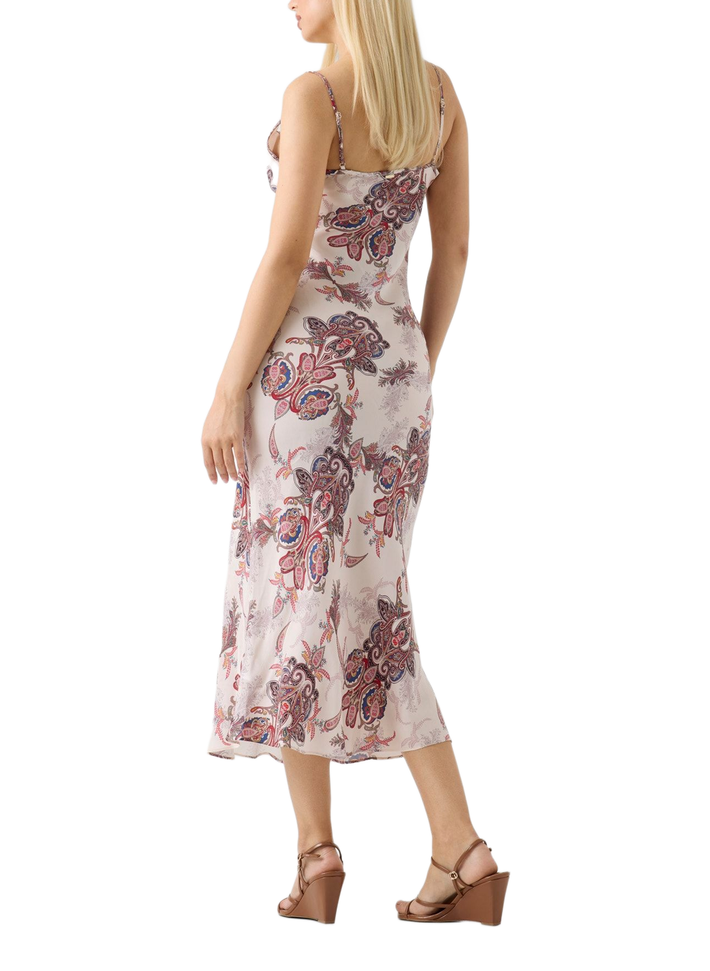 Printed midi dress with thin straps | Multicolour GUESS Women