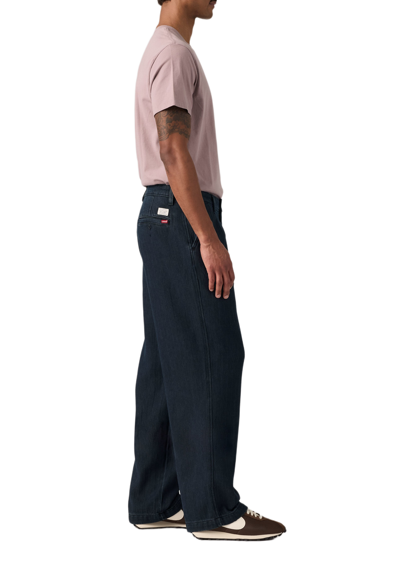 Wide high-waisted cotton trousers LEVI'S Blue