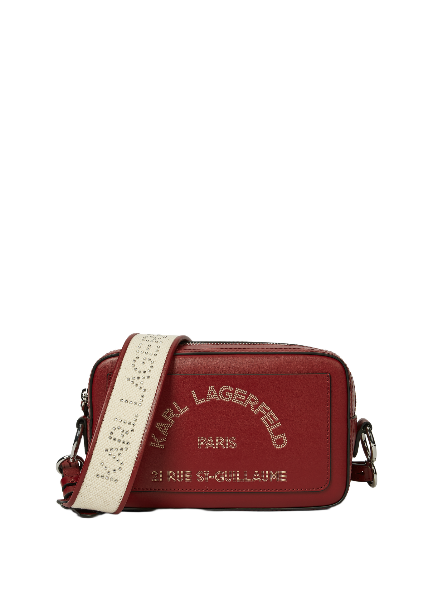 Schoudertas K/Daily van leer KARL LAGERFELD Rood