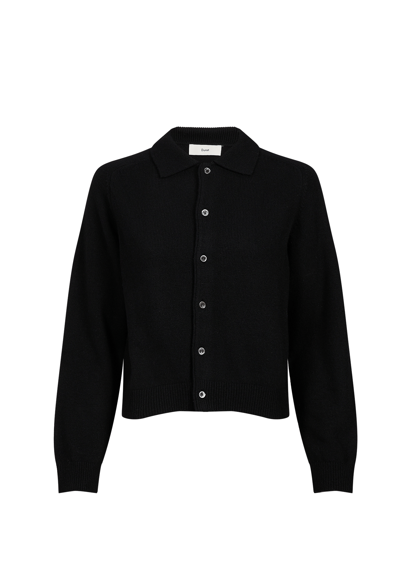 Cardigan ample col classique boutonné DUNST Noir