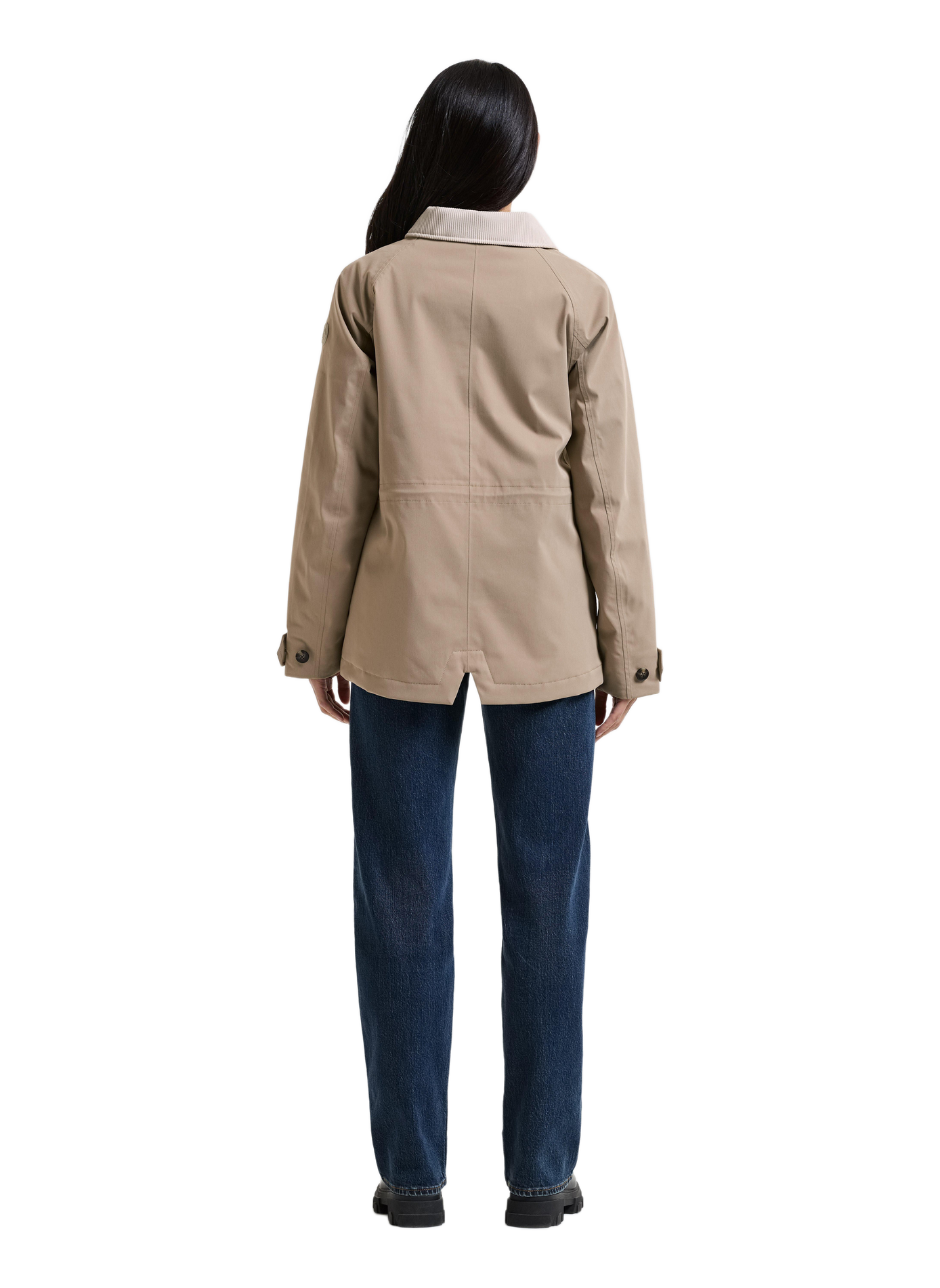 Lynn cropped jacket with ribbed collar DIDRIKSONS Beige