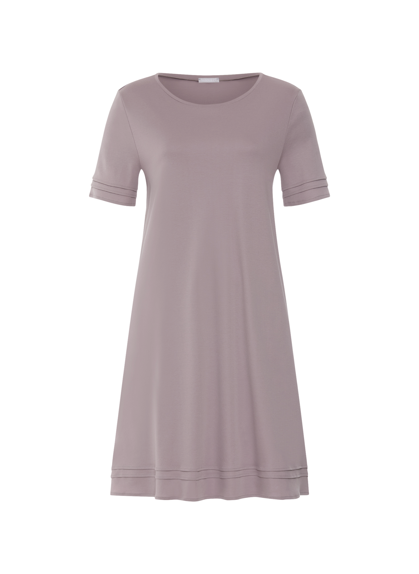 Robe de nuit évasée col rond en coton HANRO Rose