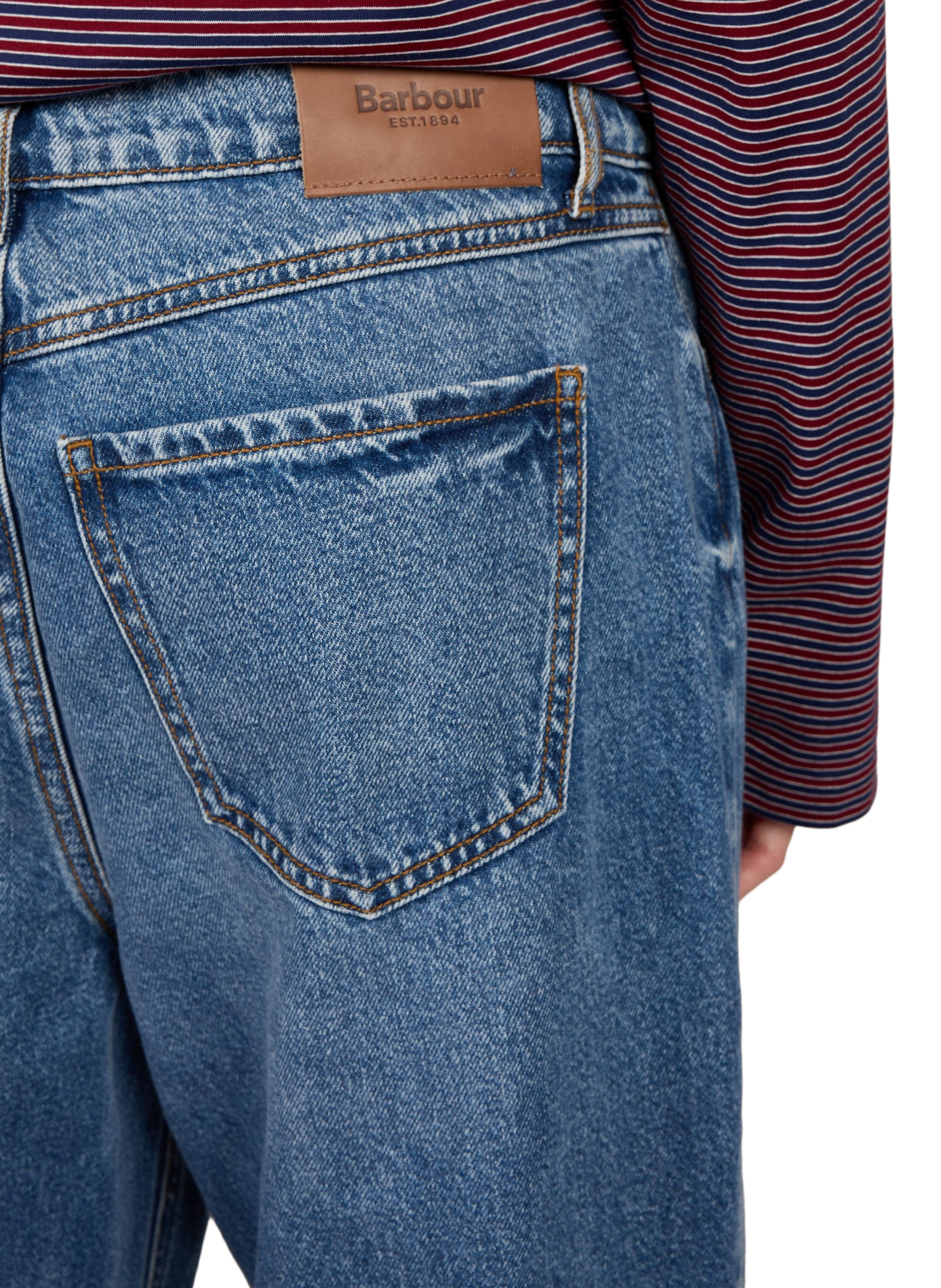 Straight leg cotton jeans BARBOUR Blue