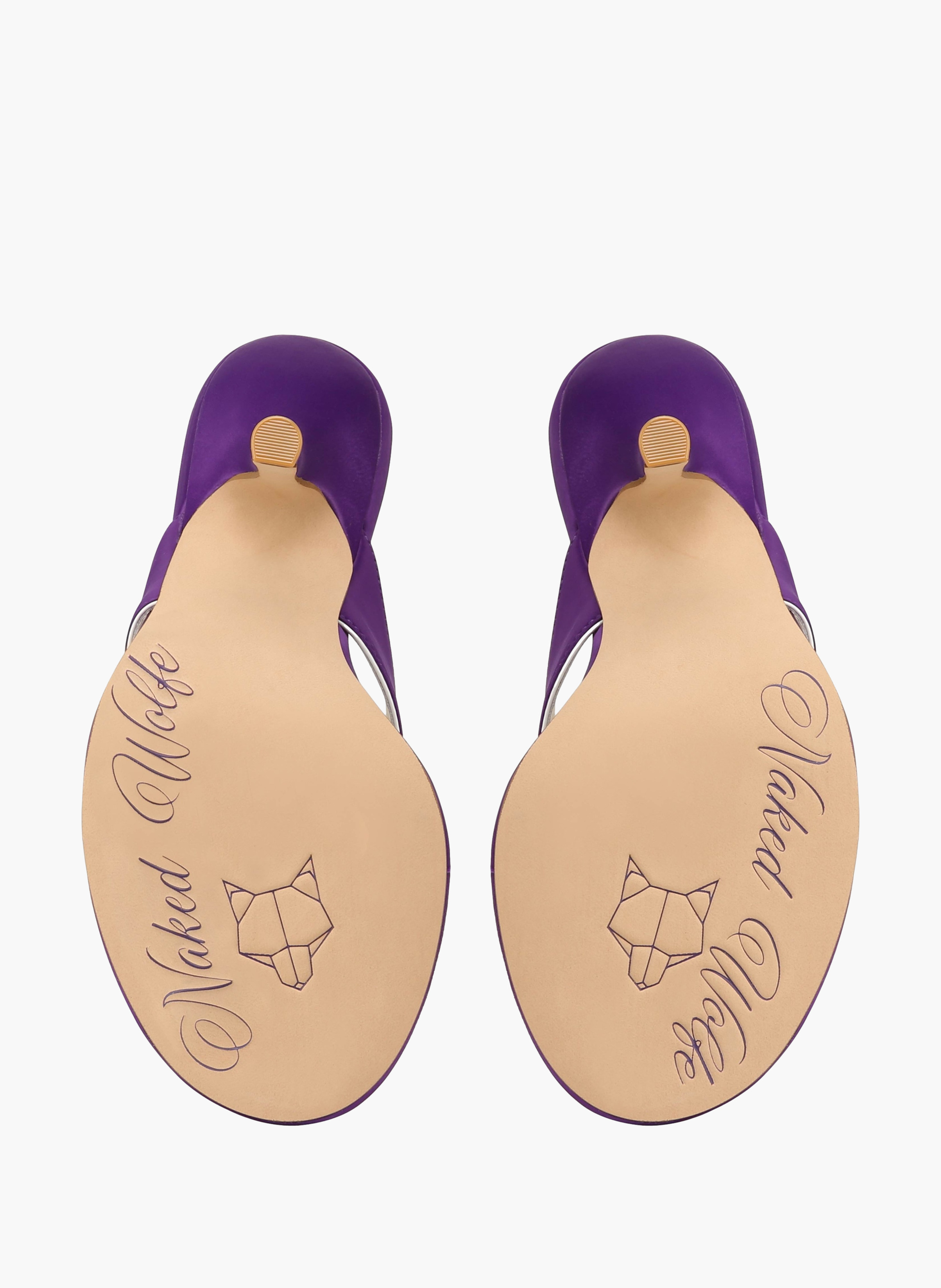 Chaussures à talons martine en satin NAKED WOLFE Violet