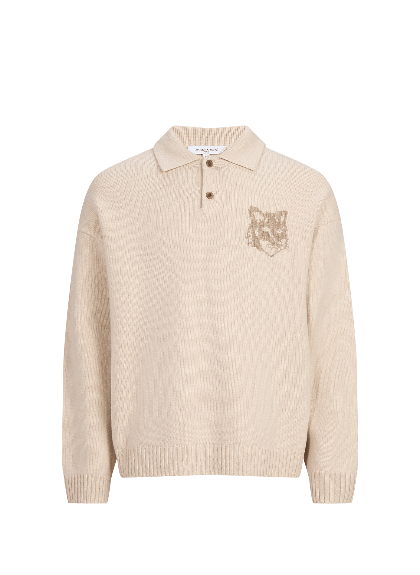Pull oversize en laine  MAISON KITSUNÉ Beige