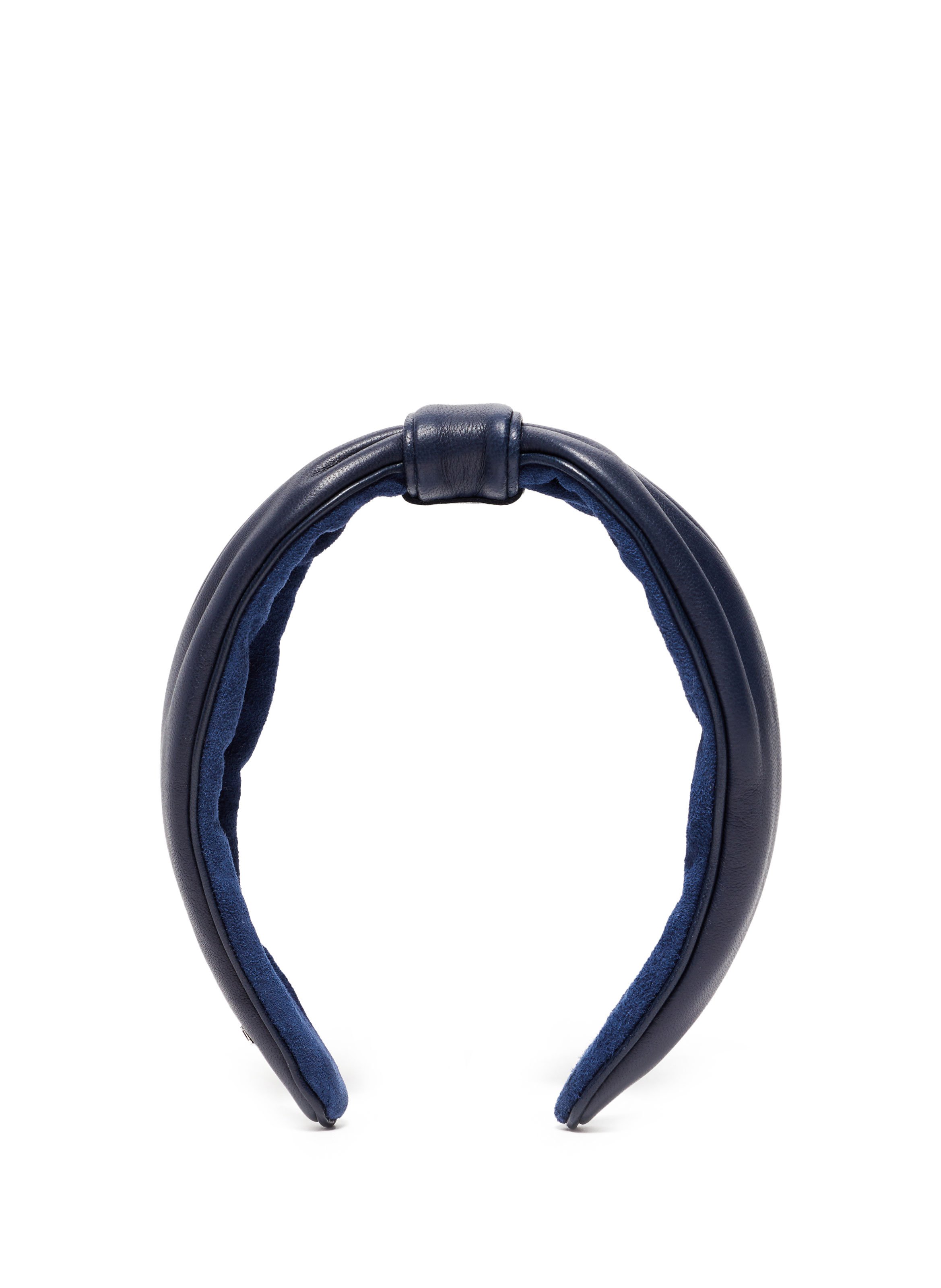 ALEXANDRE DE PARIS Serre tête en cuir  Bleu