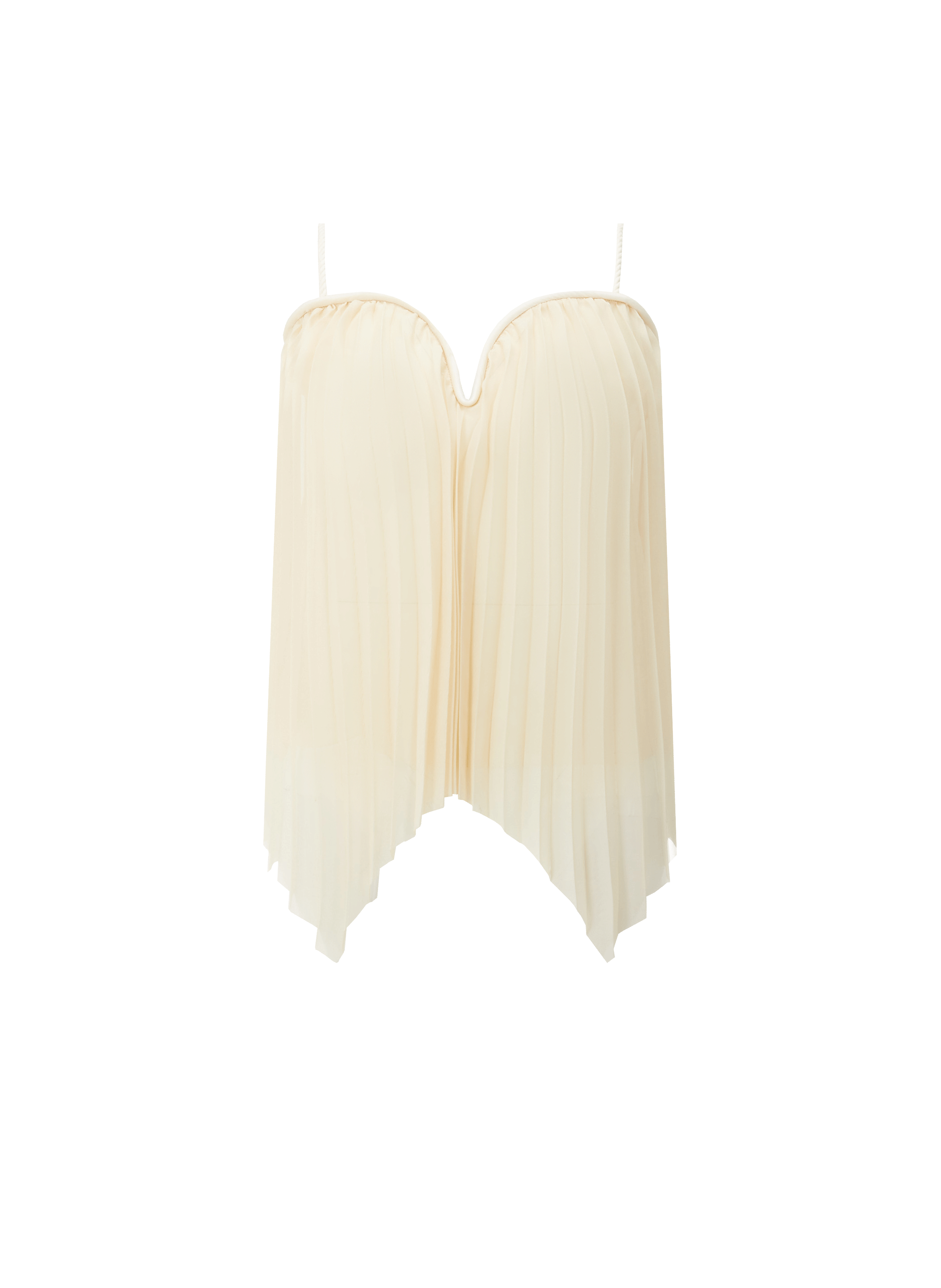 Top à encolure festonnée