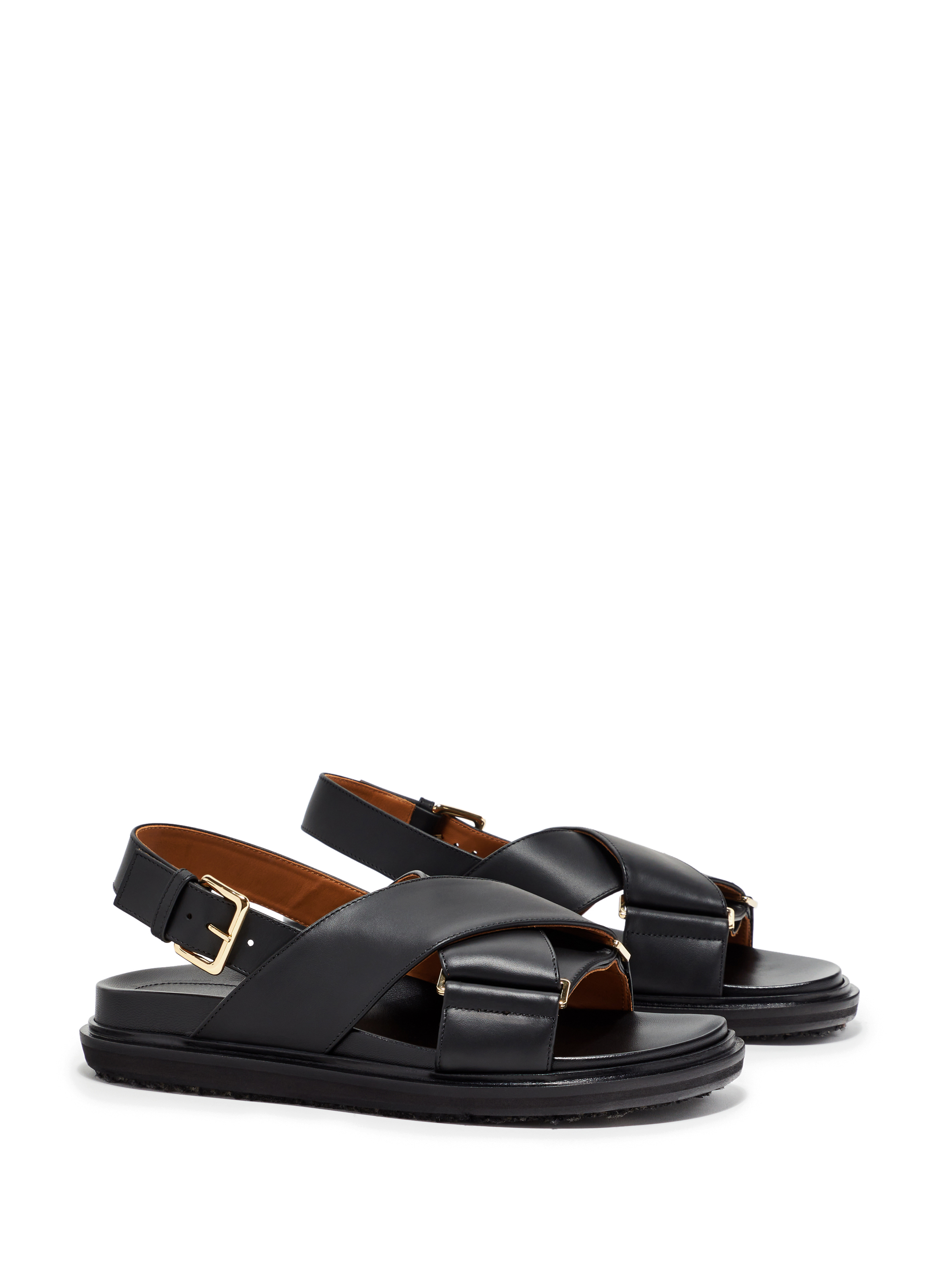 Sandales Fussbett croisées en cuir