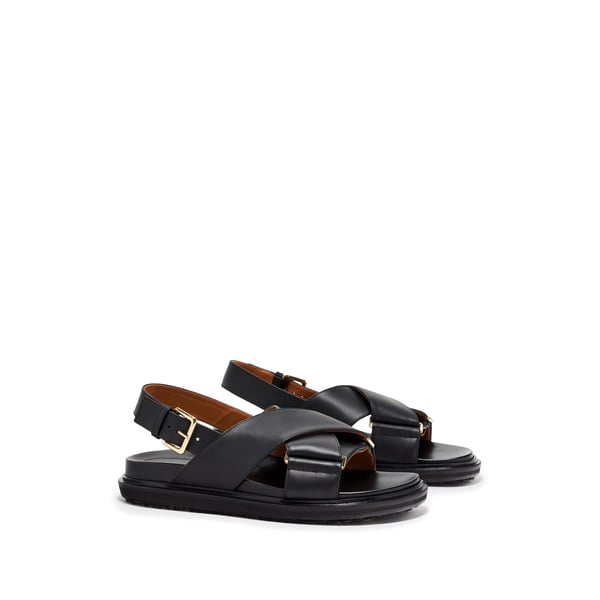 Sandales Fussbett croisées en cuir