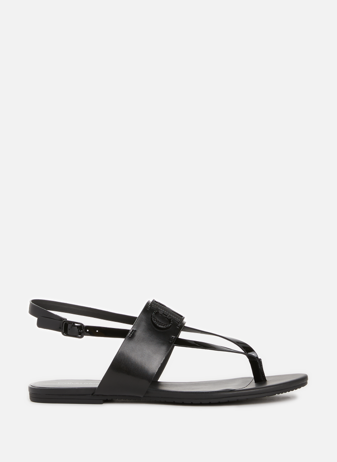 CALVIN KLEIN mixed leather sandals
