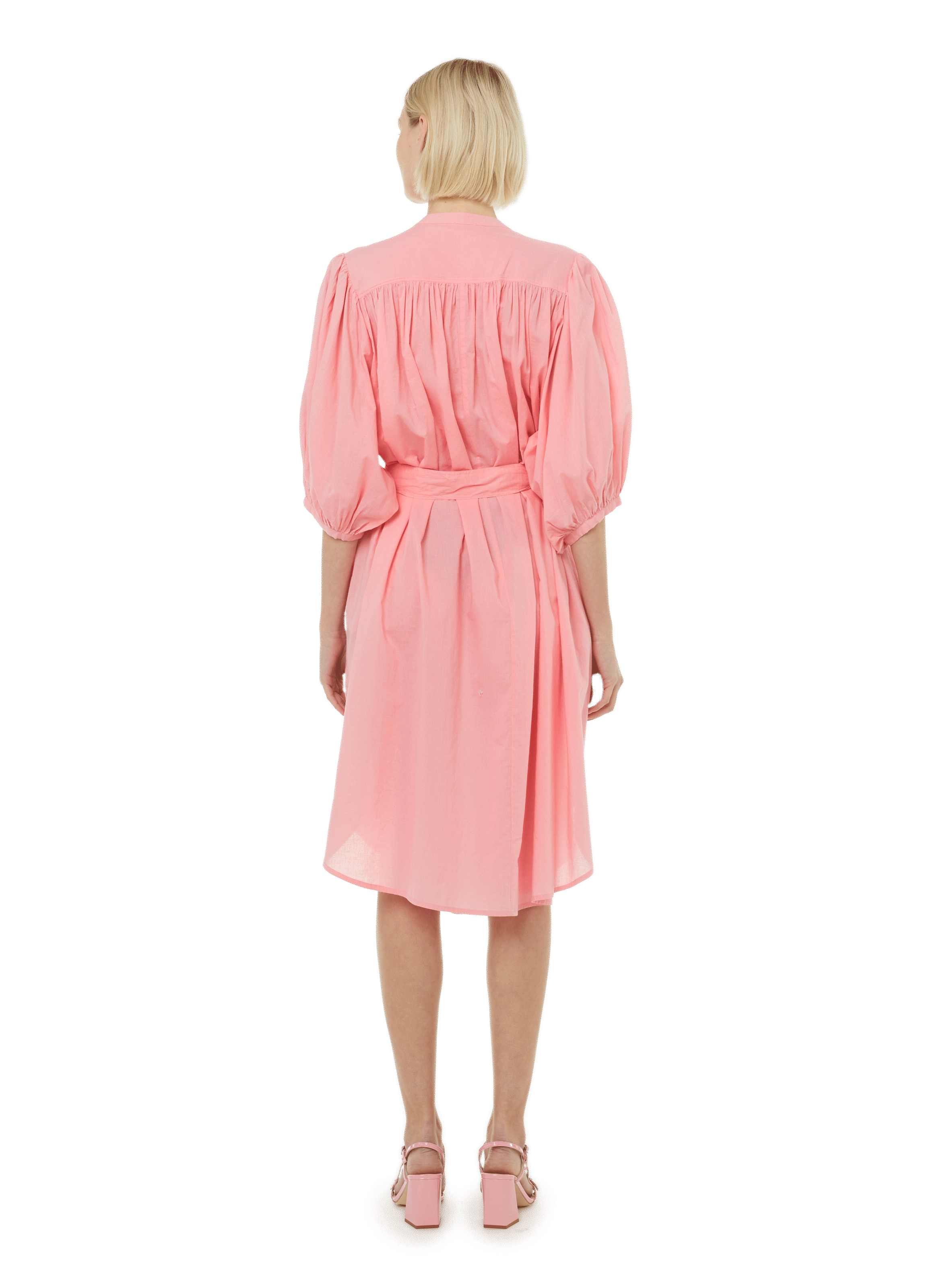 Robe midi Ysis en coton BELLEROSE Rose