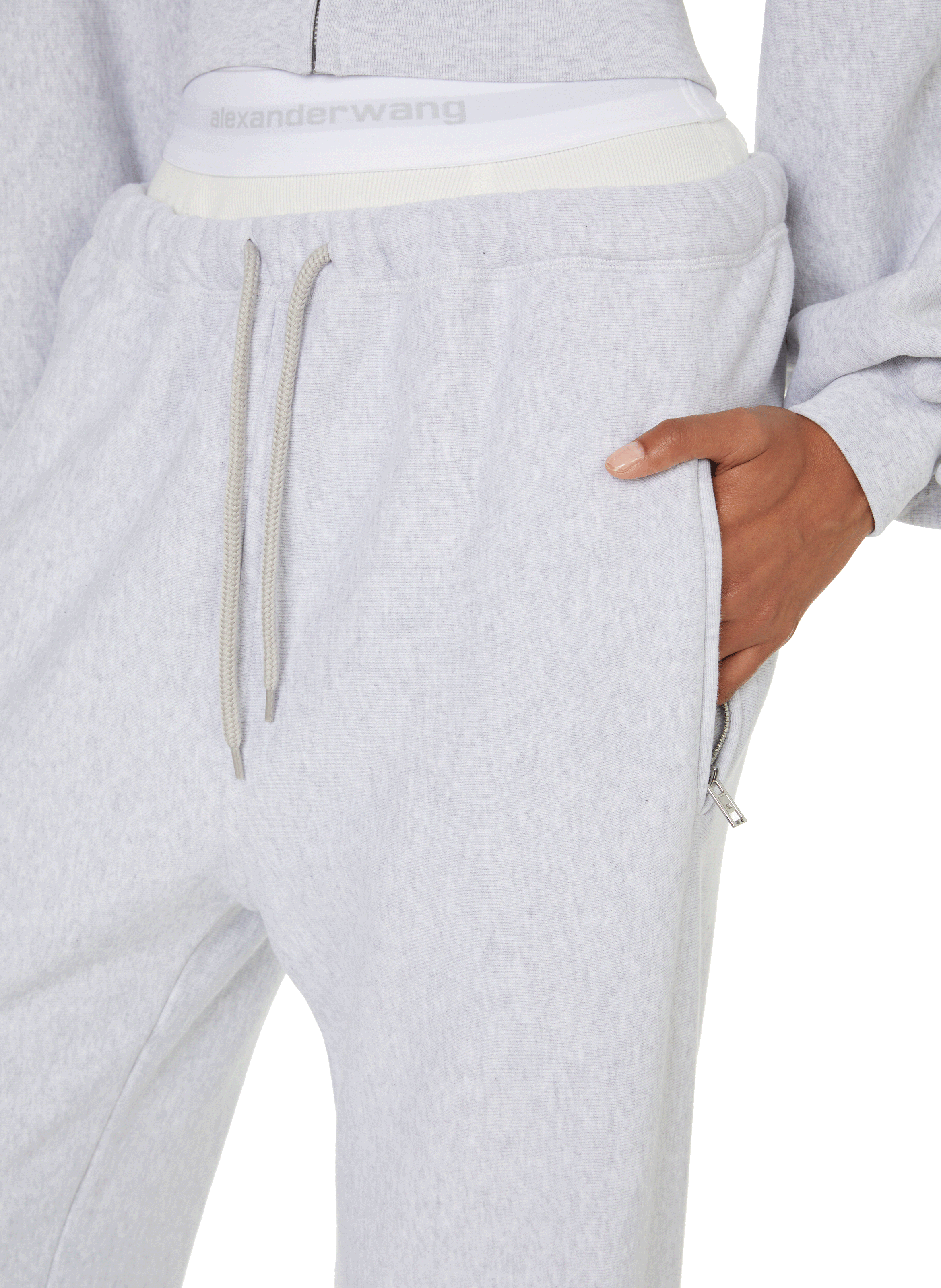 Pantalon de survêtement en coton  ALEXANDER WANG Gris