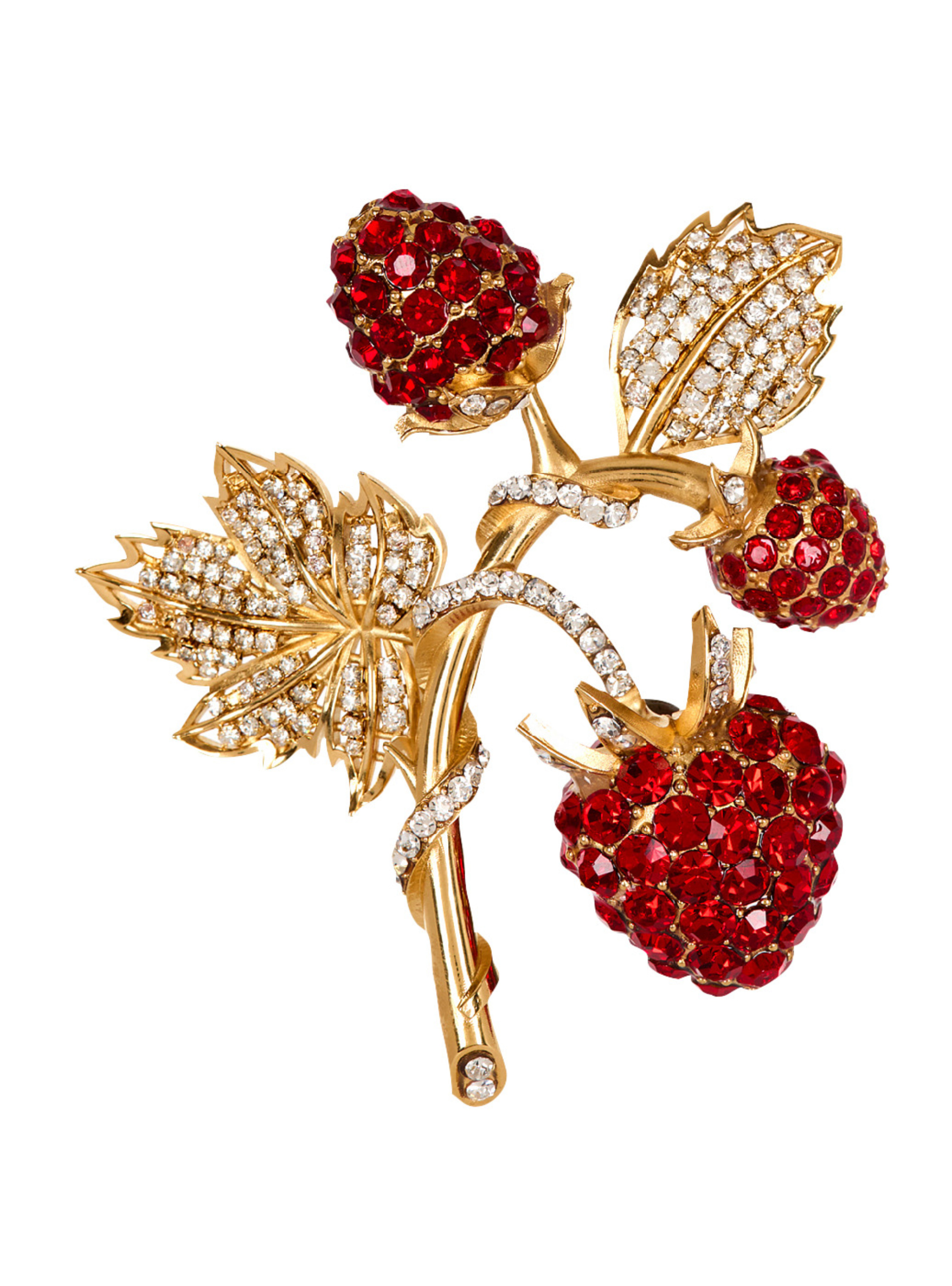 Broche Ancienne En Laiton Et Strass - Occasion En Parfait état (selon Vendeur), Style Vintage
