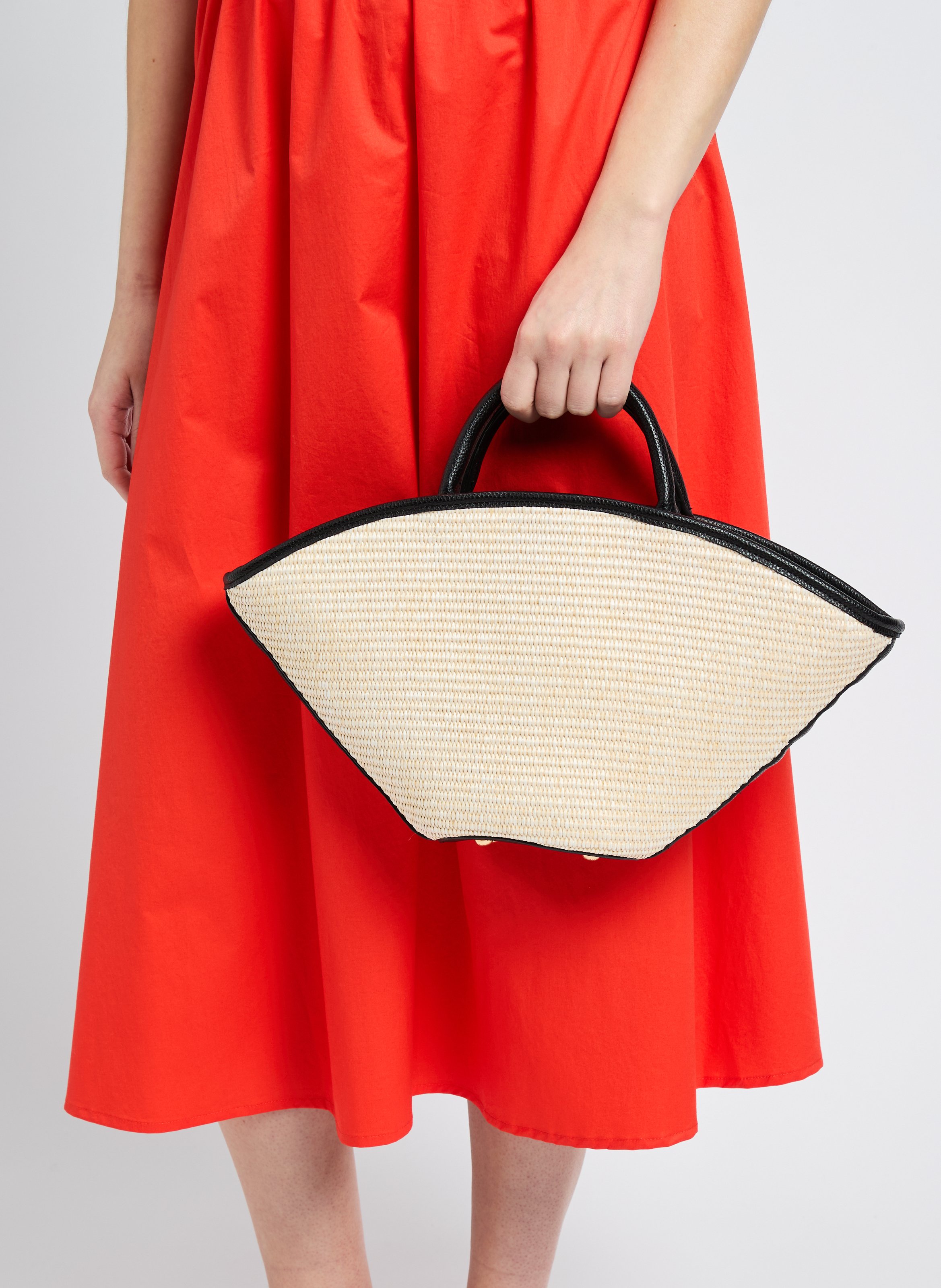 Fay S Straw Basket Bag SAISON 1865 Beige