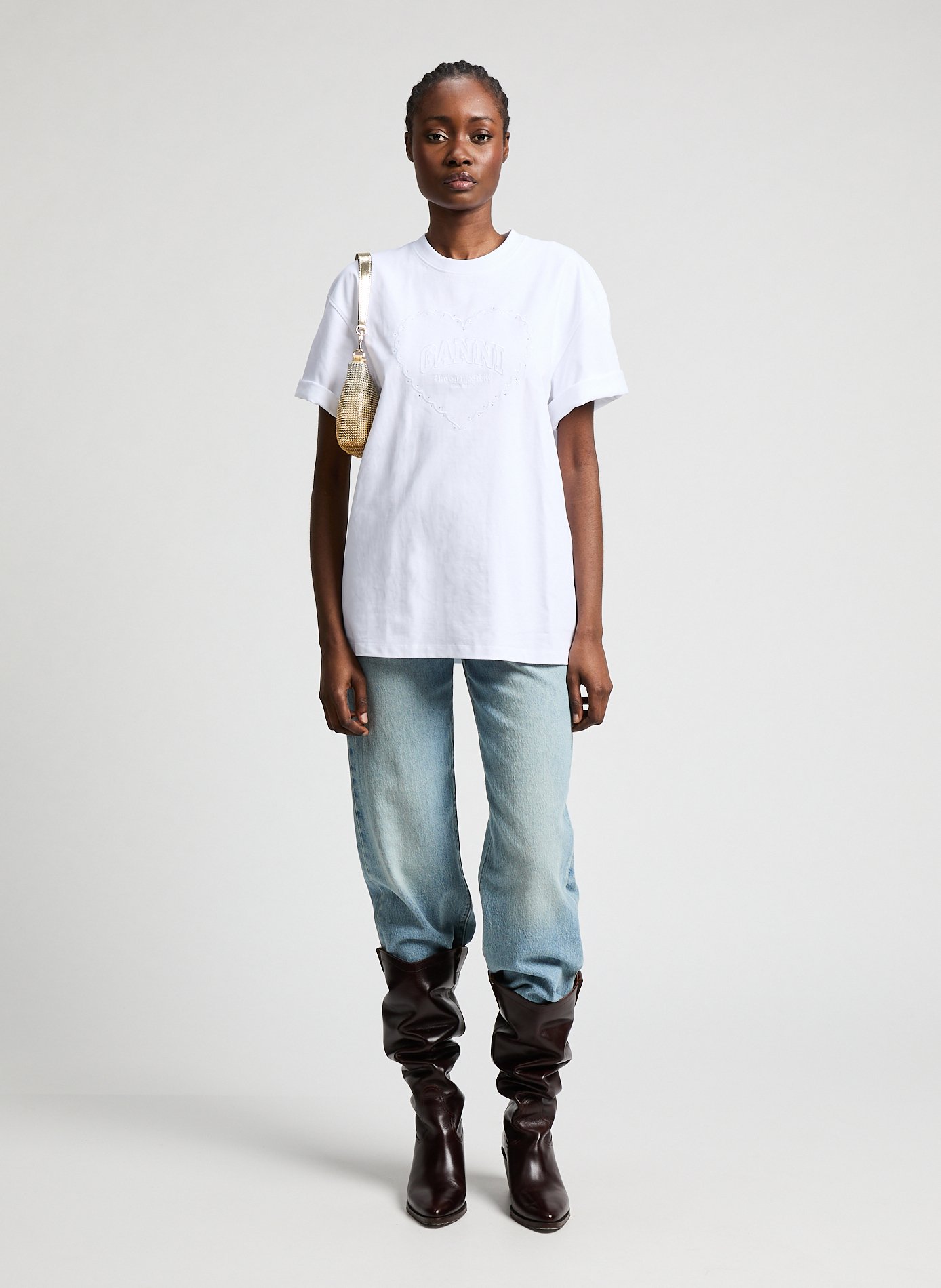 T-shirt Heavy Cotton GANNI White